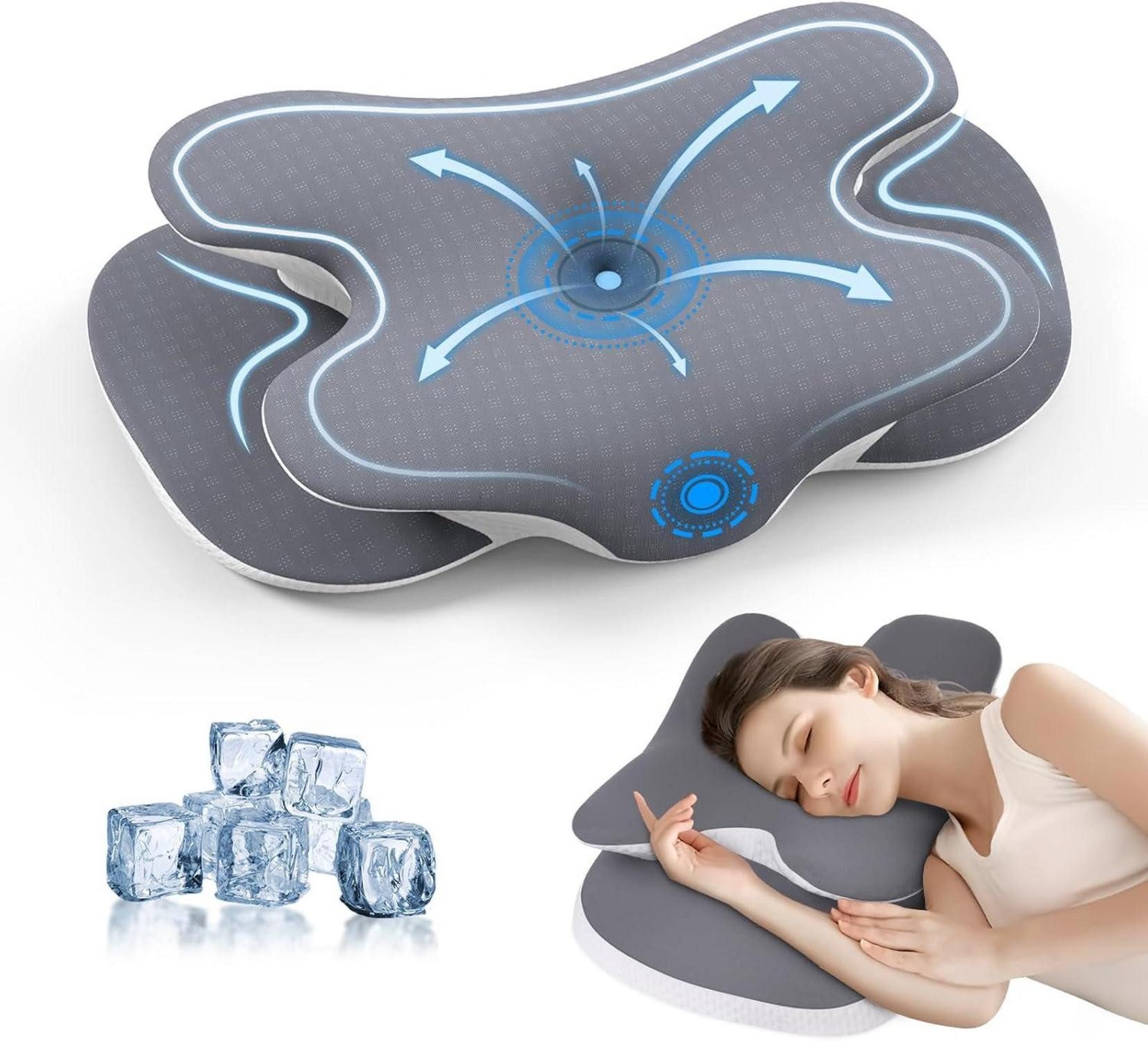 Anti-Schnarch Kissen Memory Foam Nackenkissen ergonomisch orthopädisch Seiten Rücken