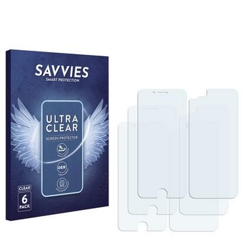 Savvies Schutzfolie für Apple iPhone SE 3 2022 (Display+Rückseite), Displayschutzfolie, 6 Stück, Folie klar