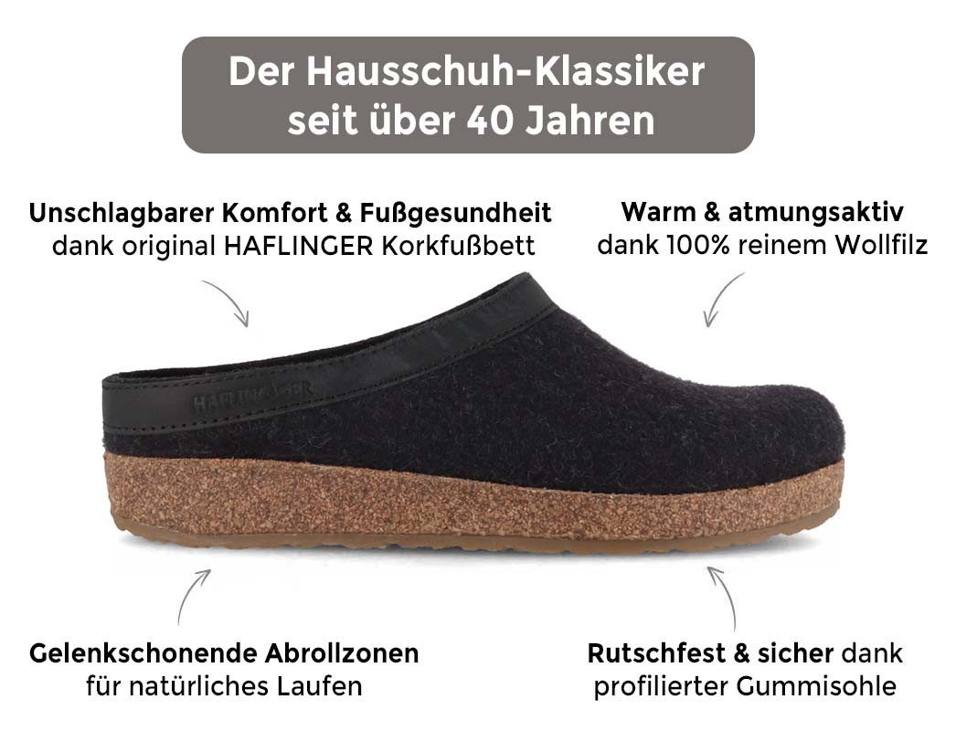 Haflinger Filzclog Grizzly Torben Hausschuh Bestseller