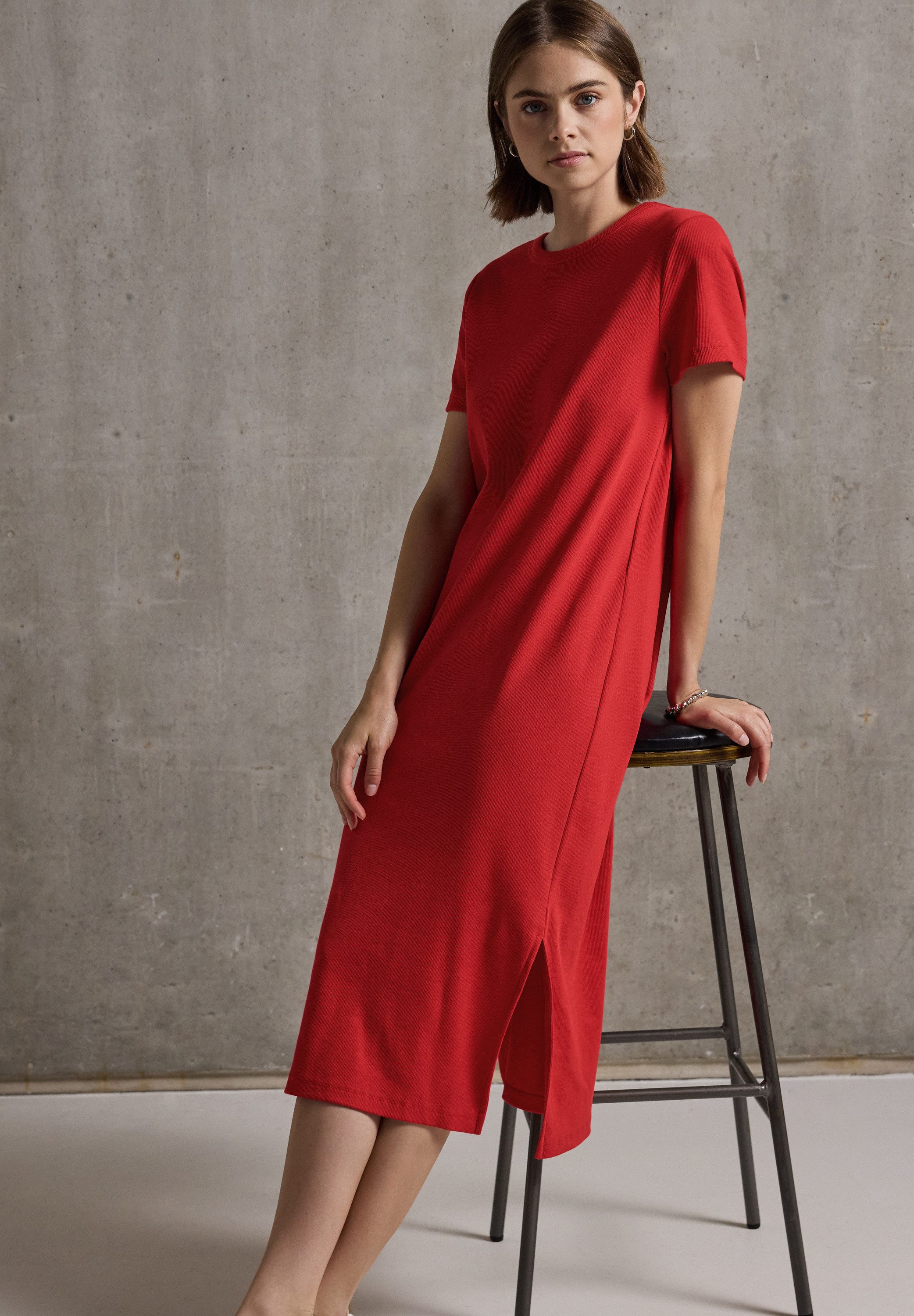STREET ONE STUDIO Midikleid mit Rundhalsausschnitt günstig online kaufen