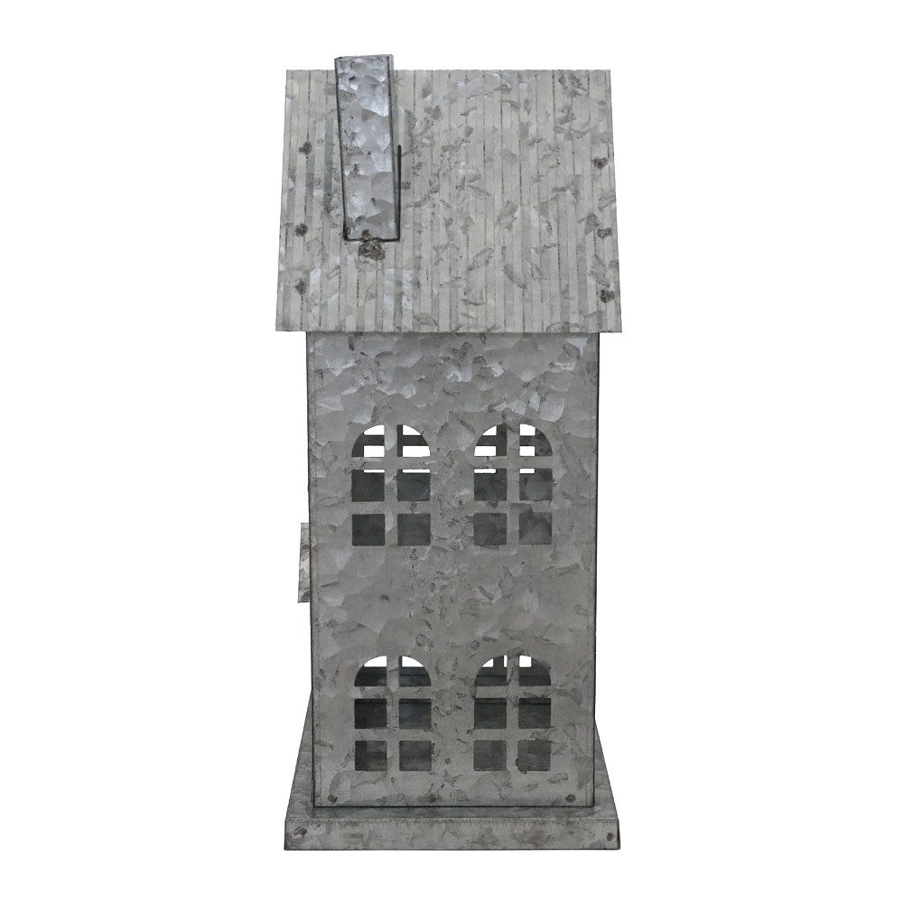 Grafelstein Kerzenlaterne Laterne ZINKHAUS grau aus Metall H30cm Lichthaus Dekohaus - MITTEL