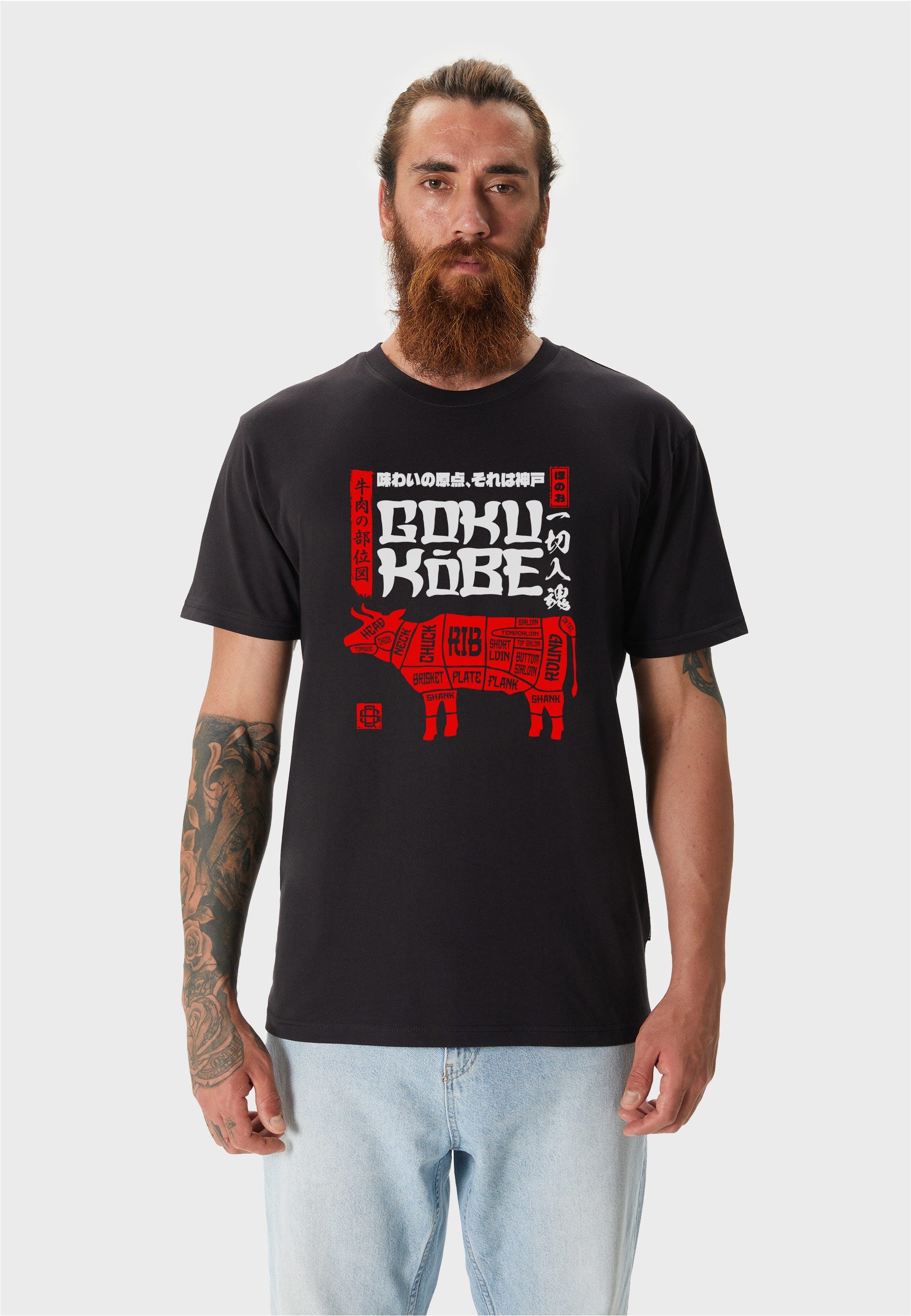 Oldskull T-Shirt Asian Kobe Beef mit fernöstlichem Motiv