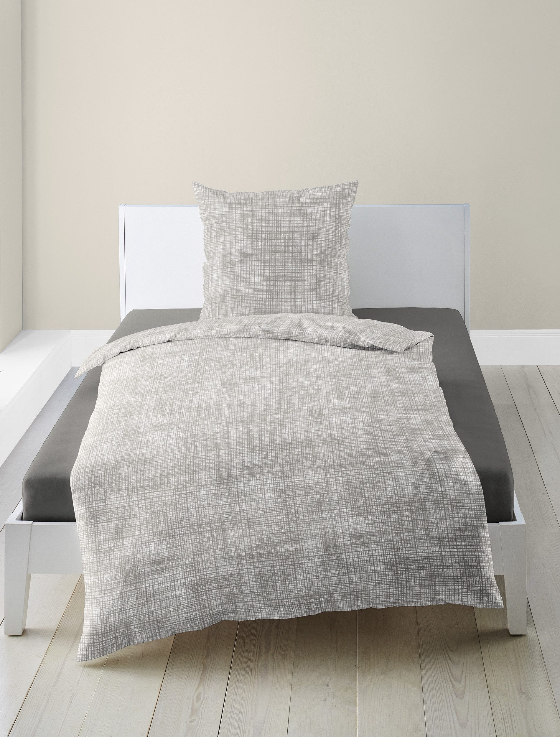 BIERBAUM Bettwäsche 4172, Mako-Satin, 2 teilig, Mako-Satin, 100 % Baumwolle, pflegeleicht