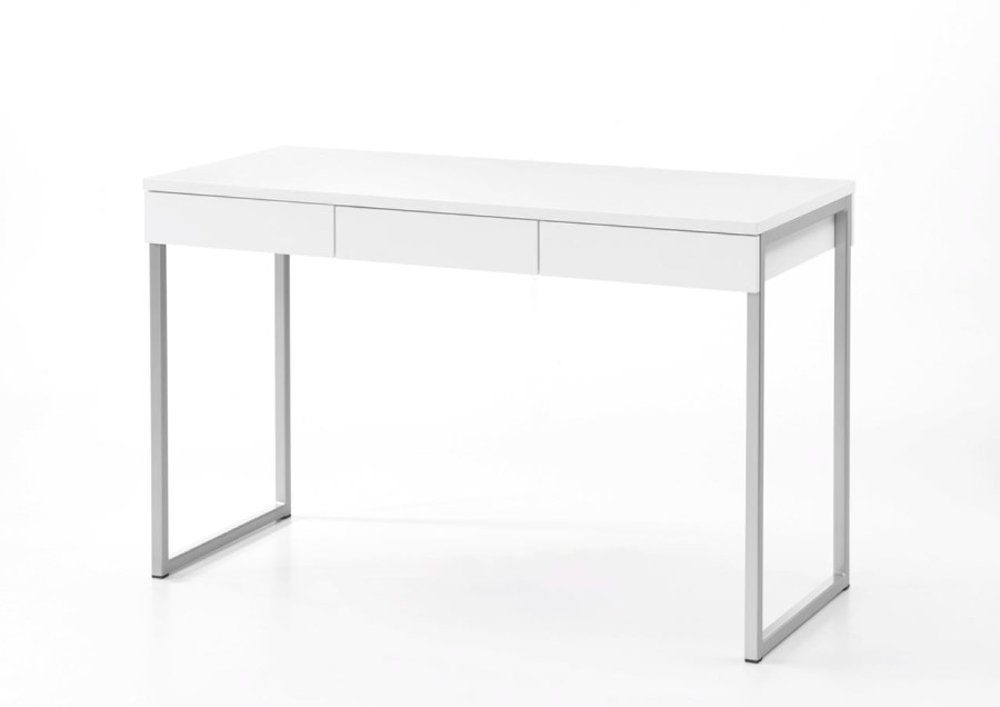 ebuy24 Schreibtisch »Fula Schreibtisch 3 Schubladen weiss und Stahl.«  online kaufen | OTTO