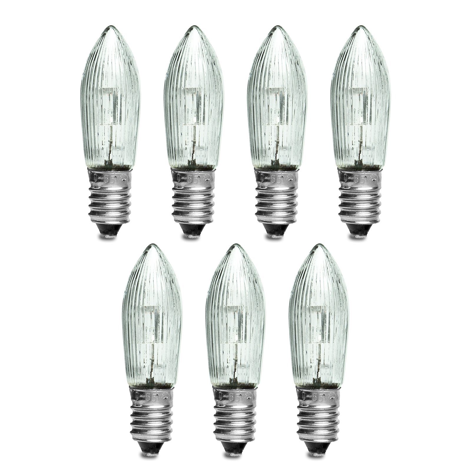 SIKORA Schwibbogen E7 LED Ersatzbirnen 10-55V 0,1W E10 7er Set günstig online kaufen