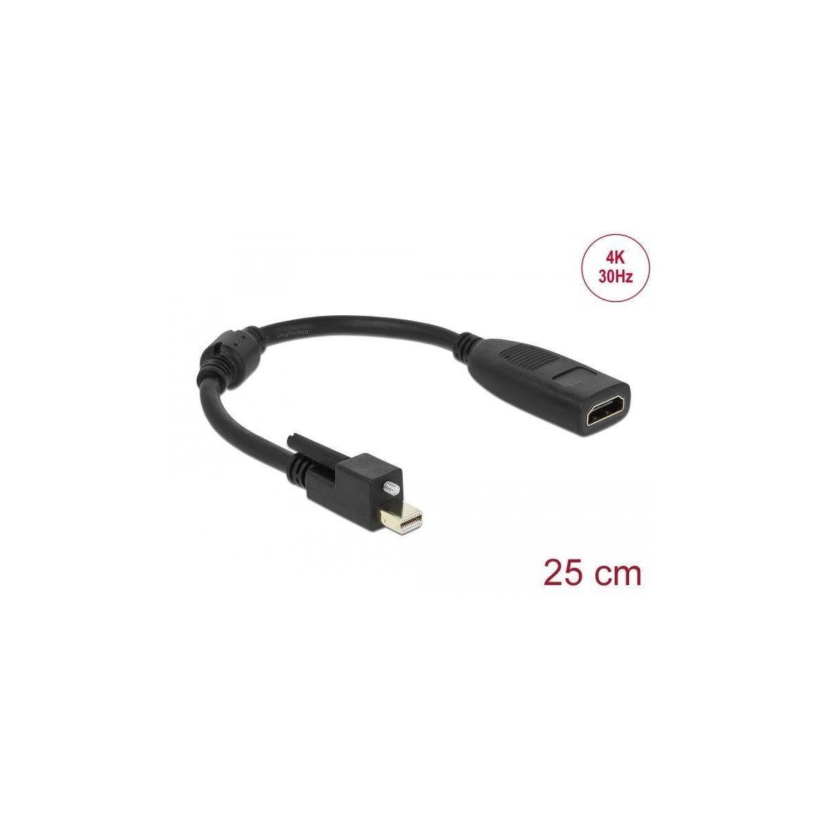 Delock Adapter mini DisplayPort 1.2 Stecker > HDMI Buchse 4K... Computer-Kabel, Display Port Mini, HDMI