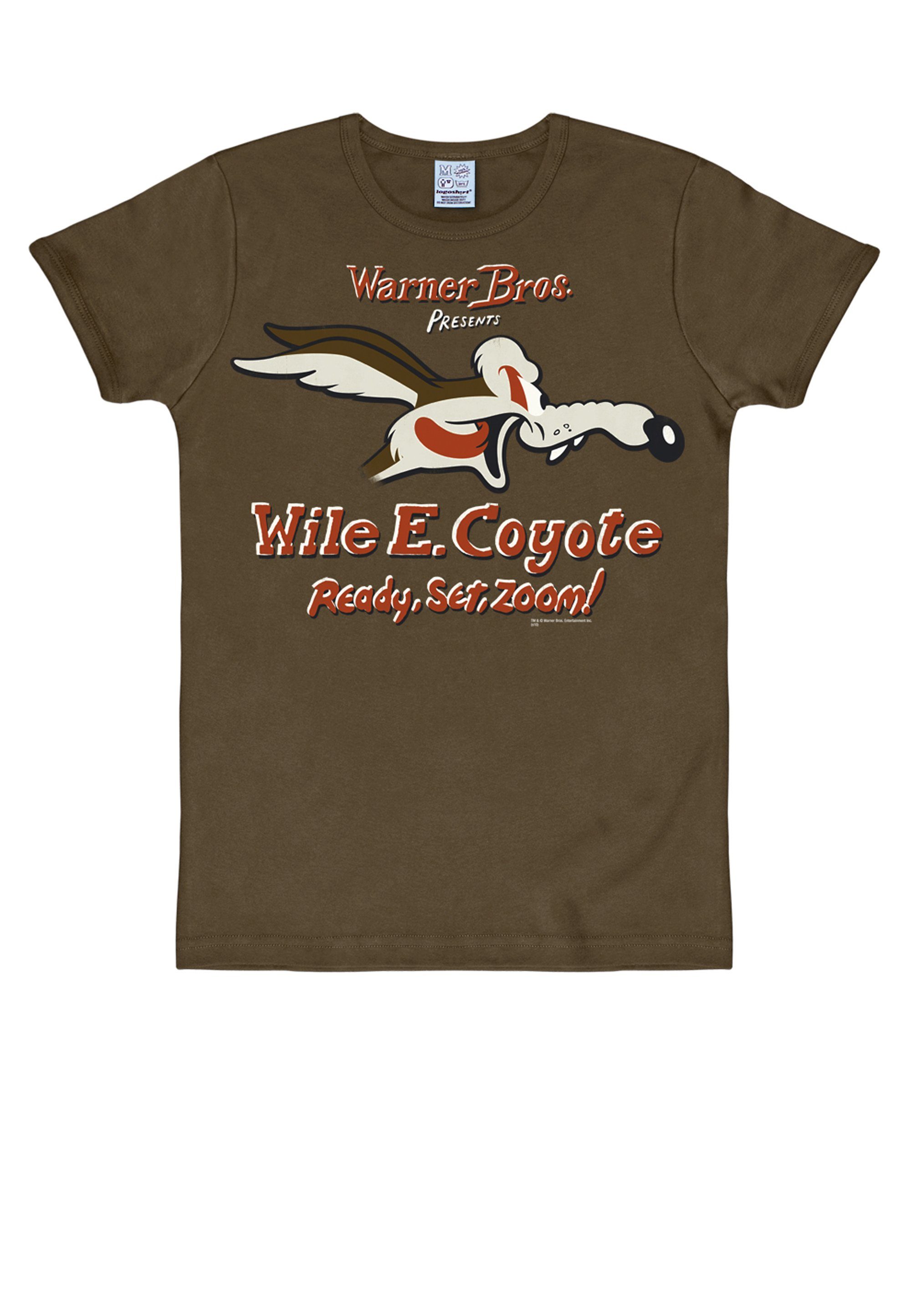 LOGOSHIRT T-Shirt Coyote Tunes mit Looney Coyote-Print