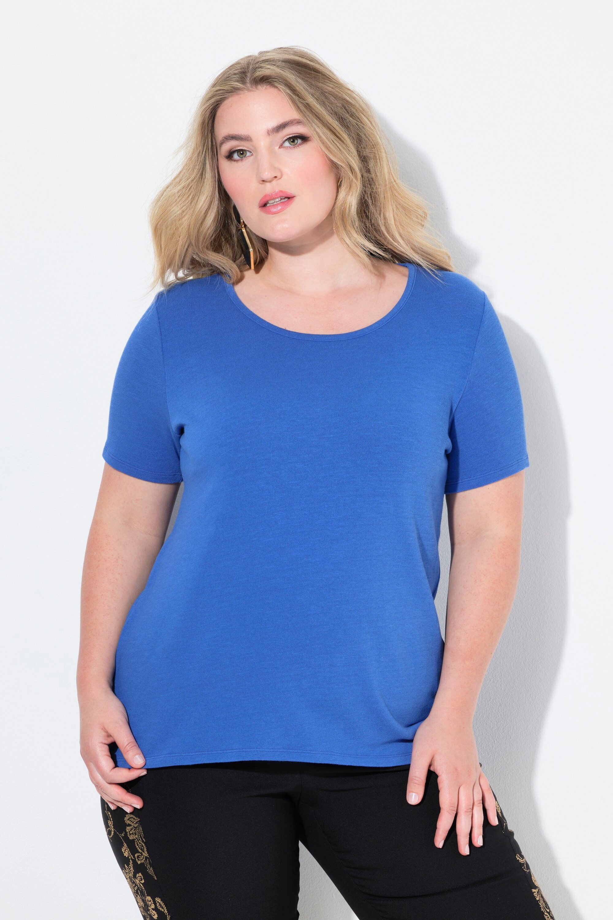 MIAMODA T-Shirt Strickshirt A-Linie Zierfalte im günstig online kaufen
