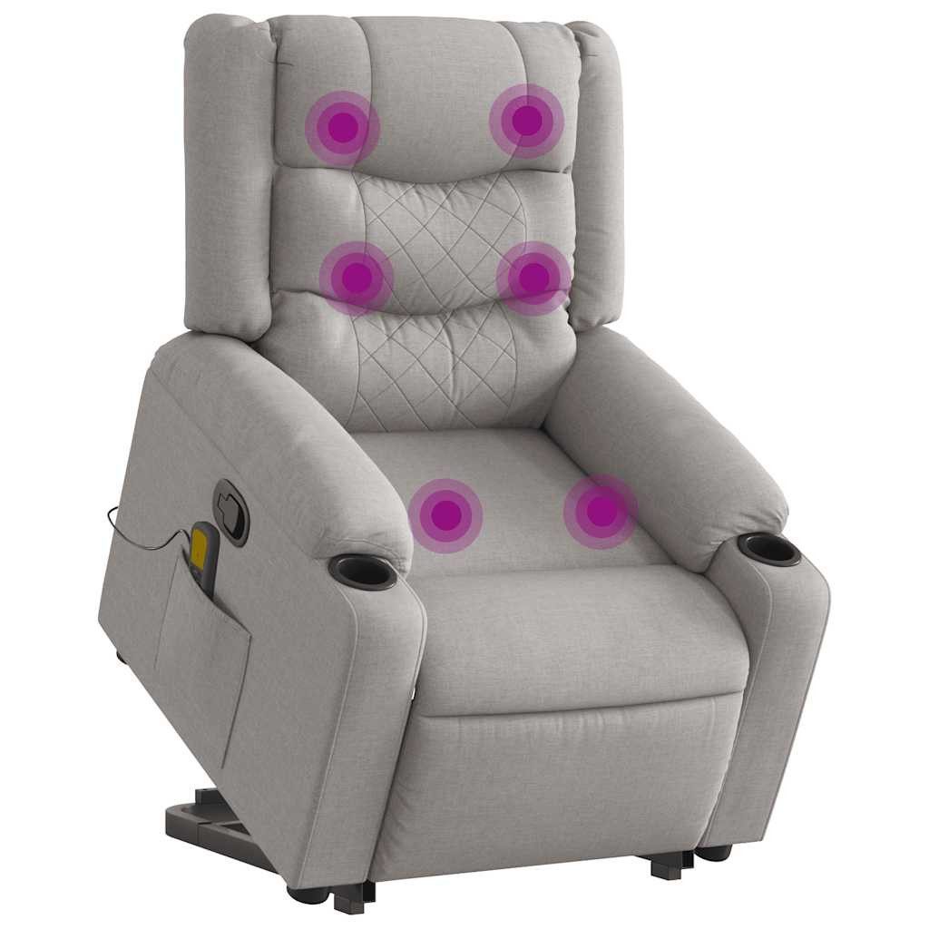 vidaXL Sessel Massagesessel mit Aufstehhilfe Wolkengrau günstig online kaufen