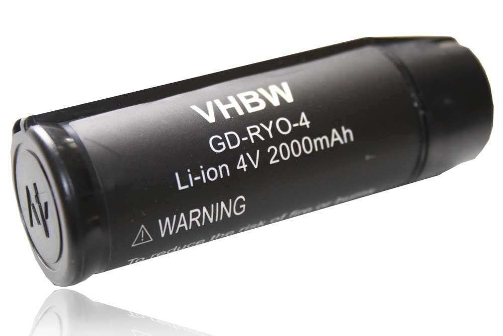 vhbw Ersatz für Ryobi AP4001 für Akku Li-Ion 2000 mAh (4 V)