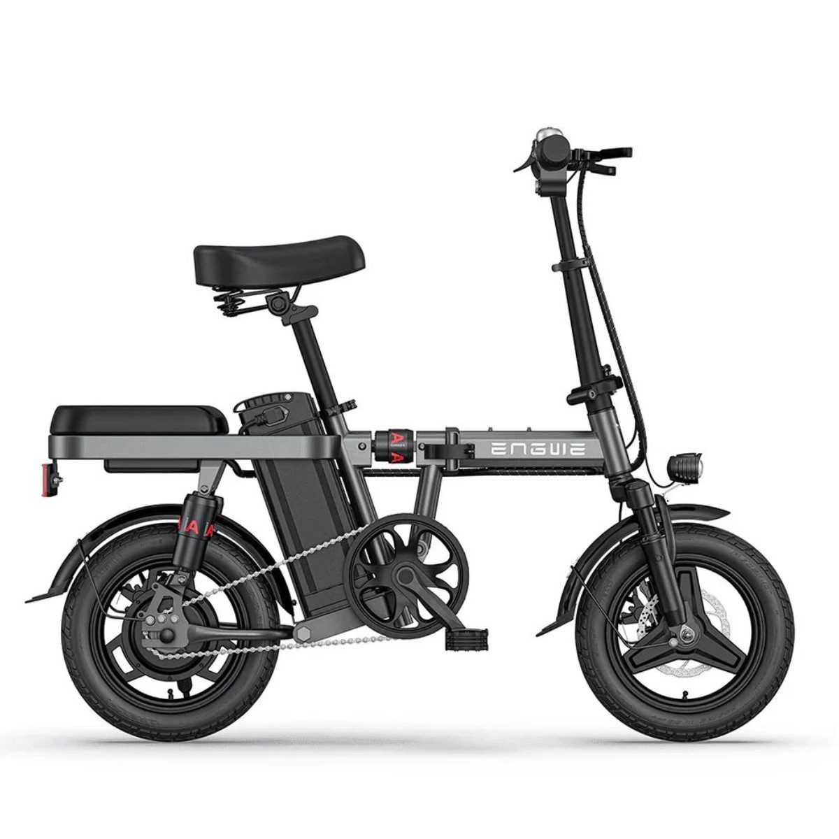 ENGWE E-Bike Faltrad ENGWE T14 EU Elektrofahrrad, 250W Motor 480WH Batterie, Grau, 46 Gang, Frontmotor, 480,00 Wh