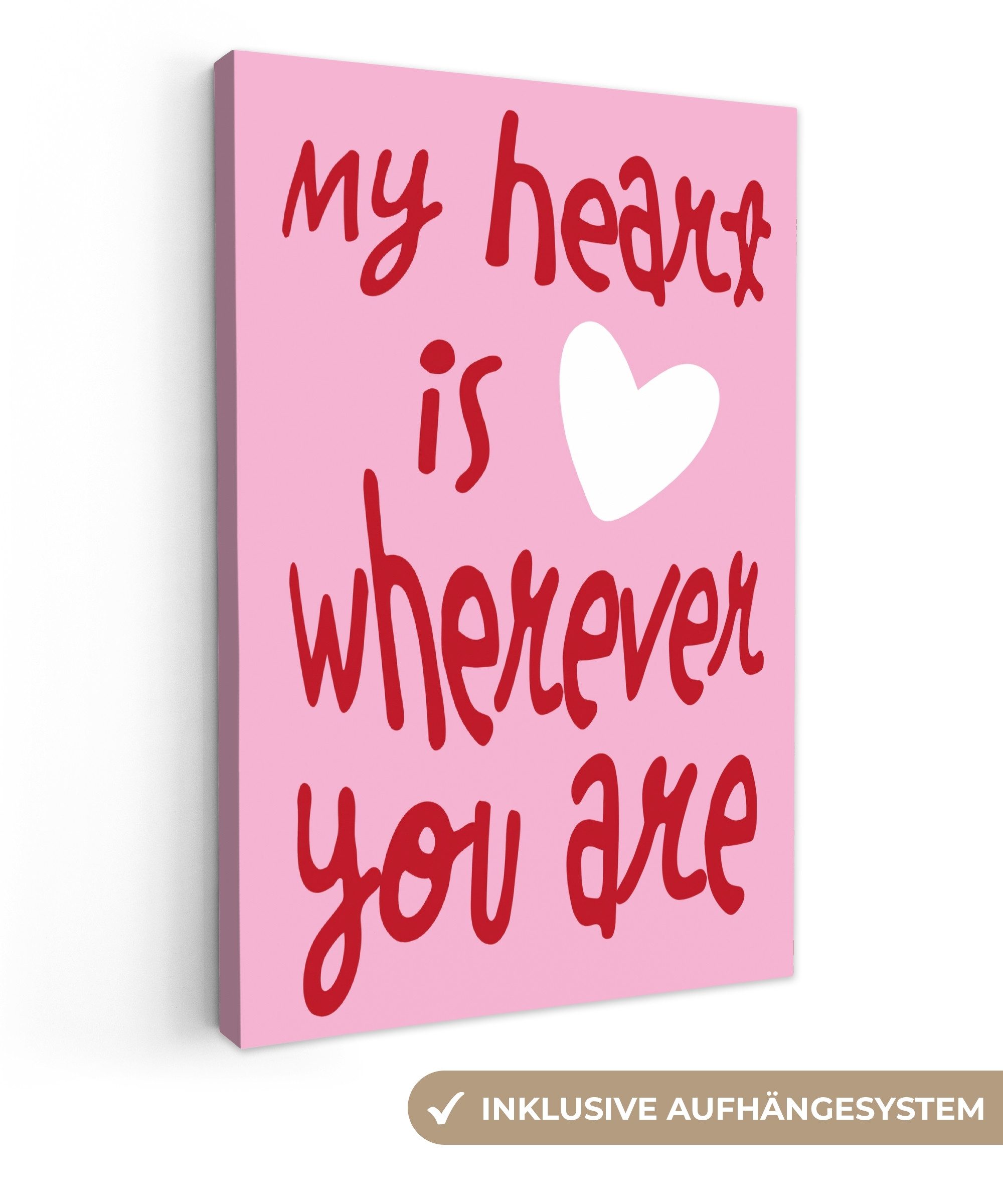 OneMillionCanvasses® Leinwandbild Valentinstag - Herz - günstig online kaufen