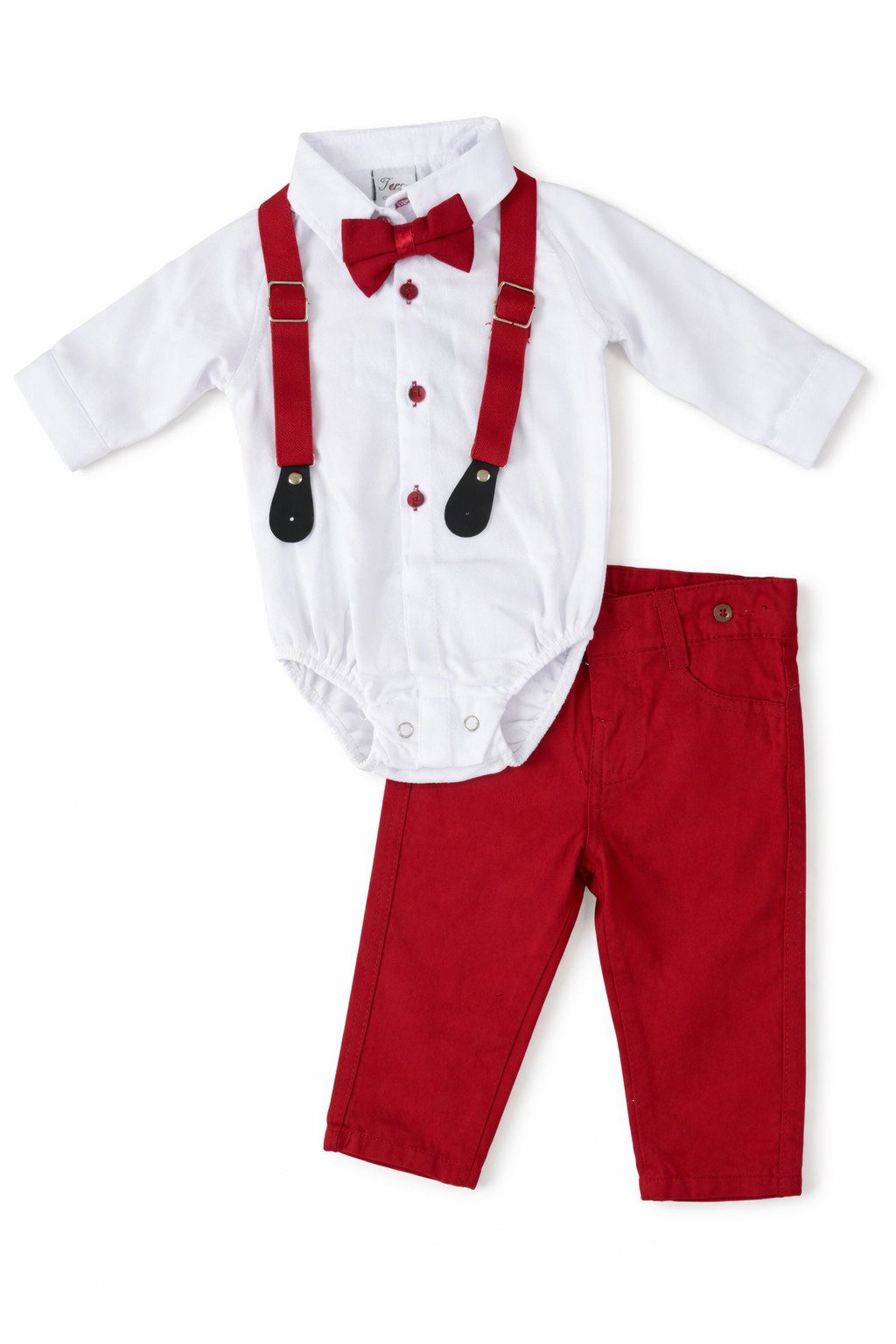 Lorey Medtec Anzug 4-teilig Jungen Outfit, Kleinkind Set: Body + Hose + Fliege + Hosenträger (Body + Hose + Fliege + Hosenträger)