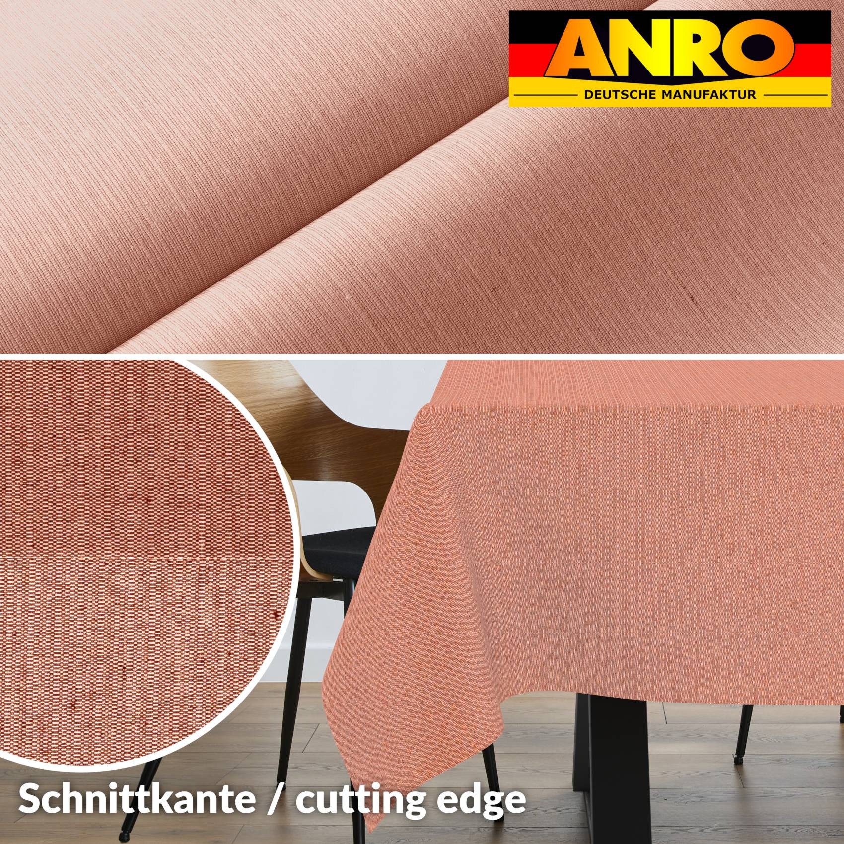 ANRO Tischdecke Hochwertig Tischwäsche mit Beschichtung (Einzelstück 1-tlg), Premium TEFLON und 2-Fache Acryl Beschichtung