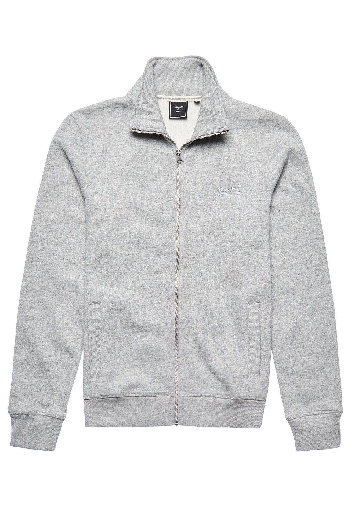 Sweatshirt Superdry Sweatjacke VINTAGE LOGO EMB ZIP TRACK Athletic Grey Marl Grau