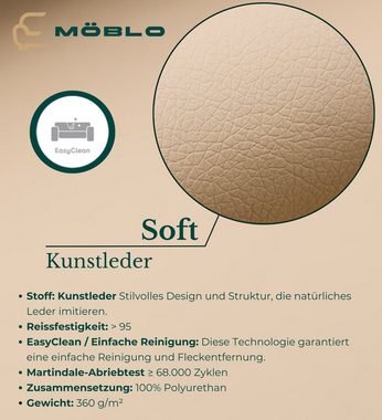 MOEBLO Schlafsofa SYLVIANO, Couch für Wohnzimmer Sofagarnitur Polstersofa Sofa Klappsofa Click-Clack Kippsofa, mit Schlaffunktion und Bettkasten