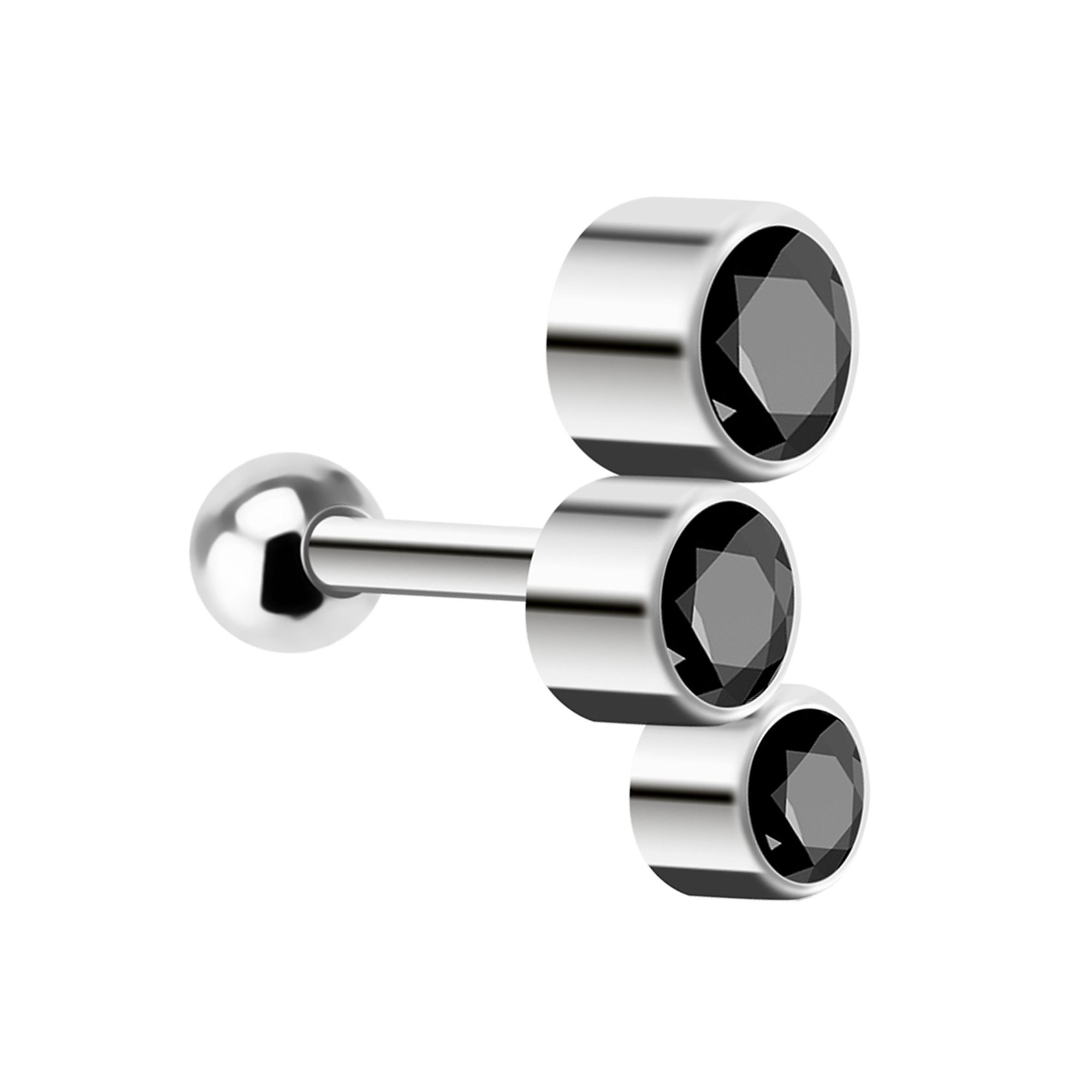 Taffstyle Piercing-Set Ohr Tragus Knorpel Helix Triple Kristall Kugeln, Pie günstig online kaufen