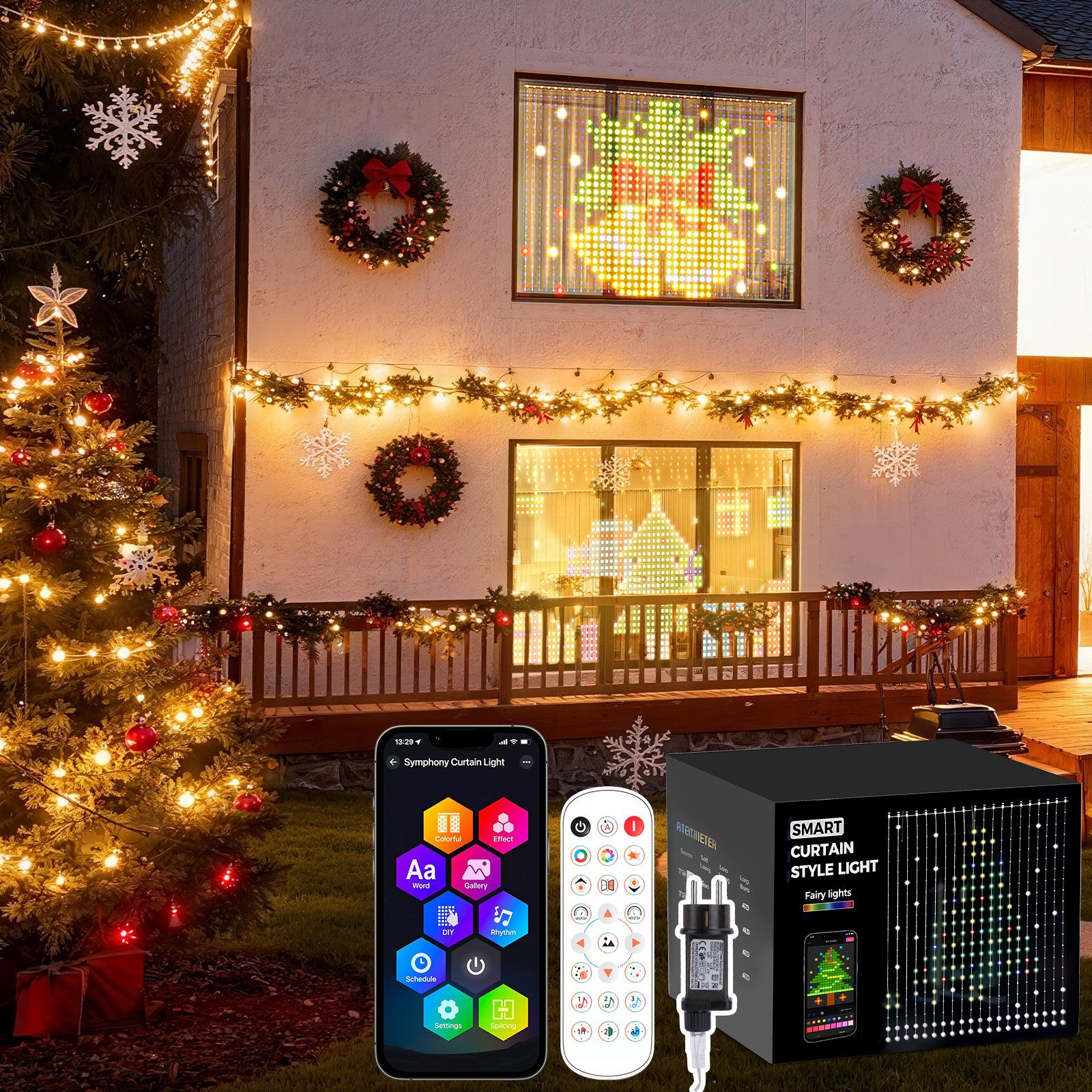 XERSEK Lichtervorhang LED Vorhanglichter Lichterkette, DIY günstig online kaufen