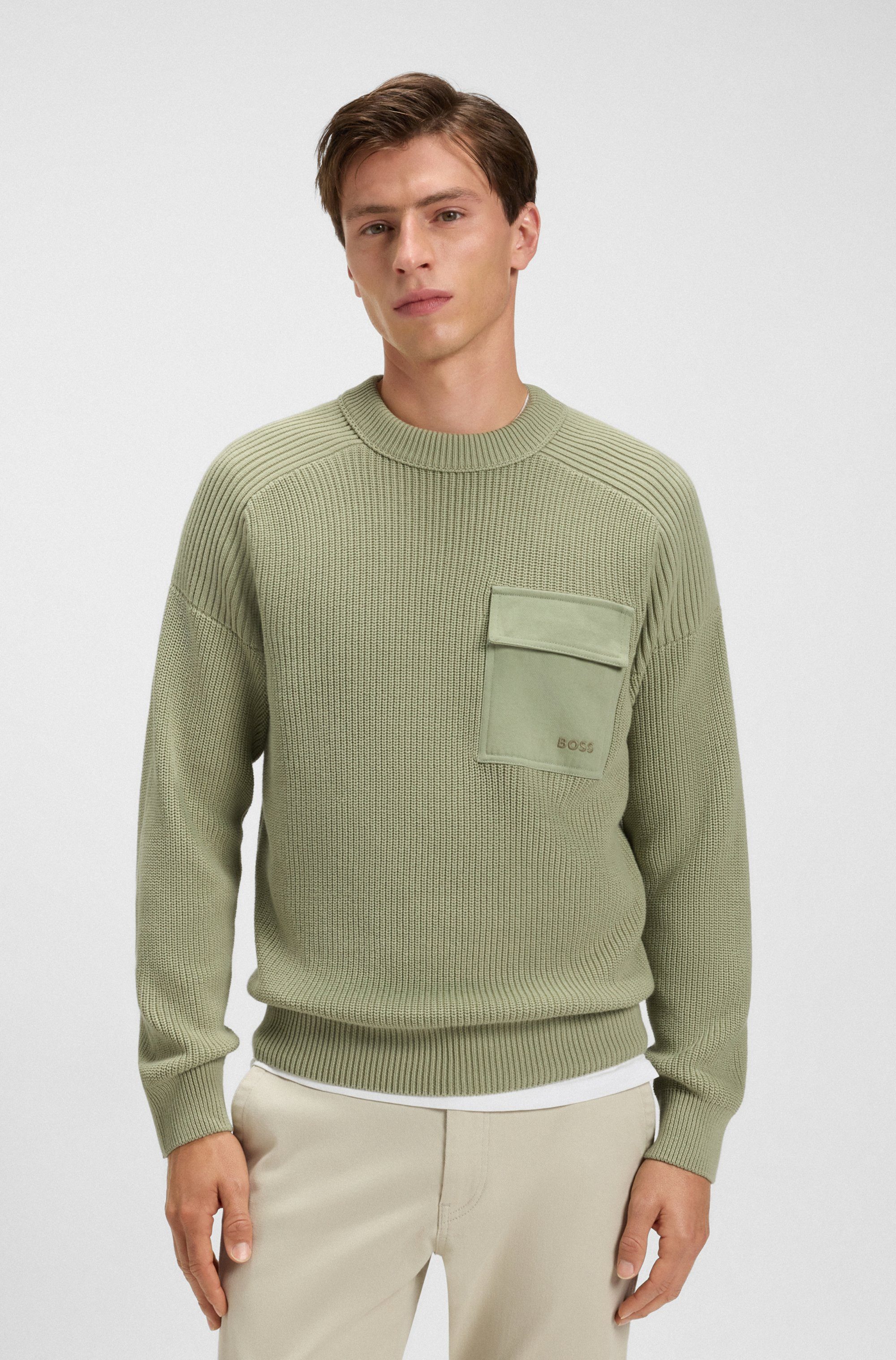 BOSS ORANGE Strickpullover Kalamaro mit Brusttasche