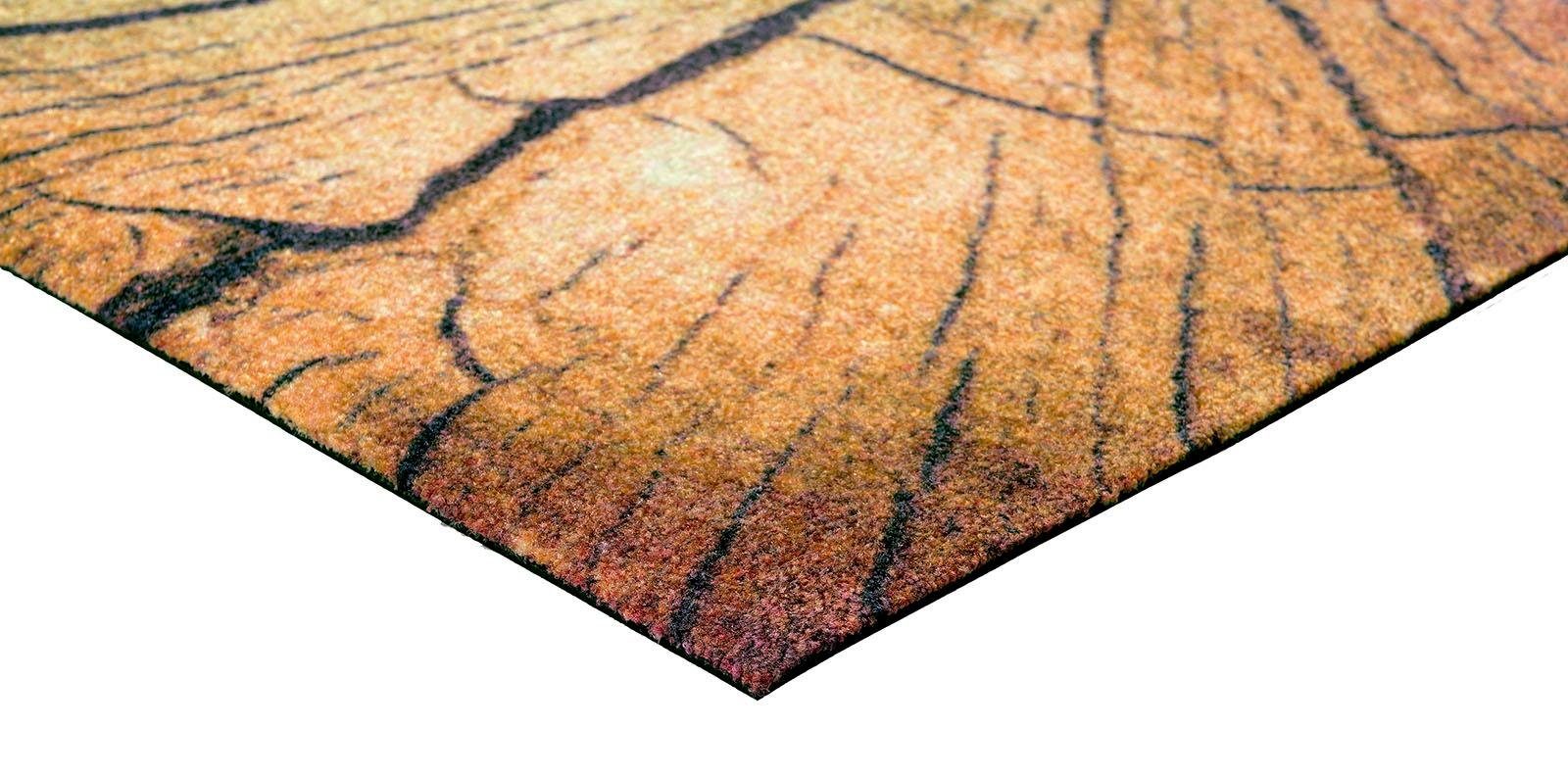 9 rutschhemmend, Wood Wohnzimmer rechteckig, mm, by Höhe: waschbar, Land, Teppich wash+dry Kleen-Tex,