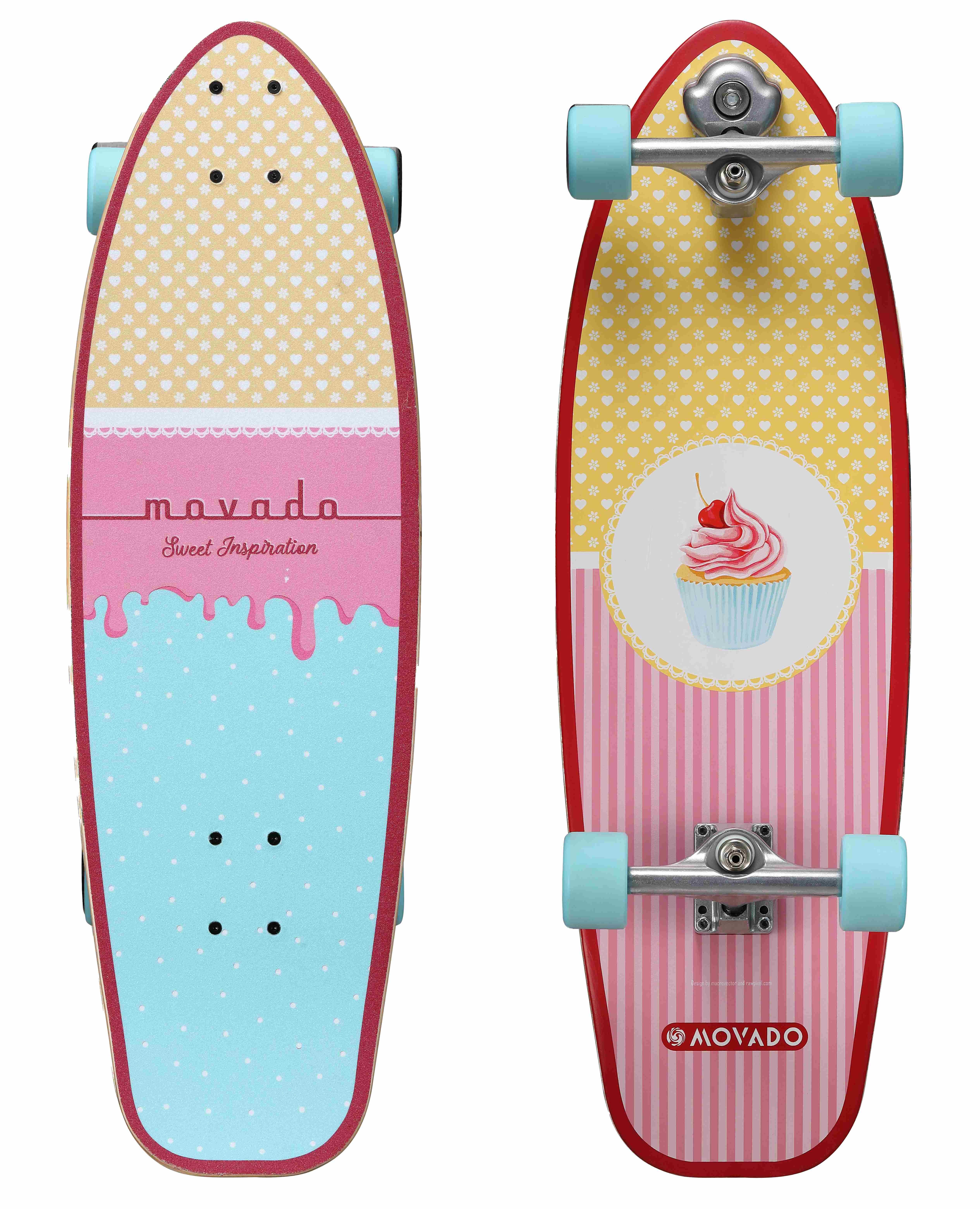 Skateboard Longboard, ab 8 Jahre, ab 125 cm, Jungen, Mädchen