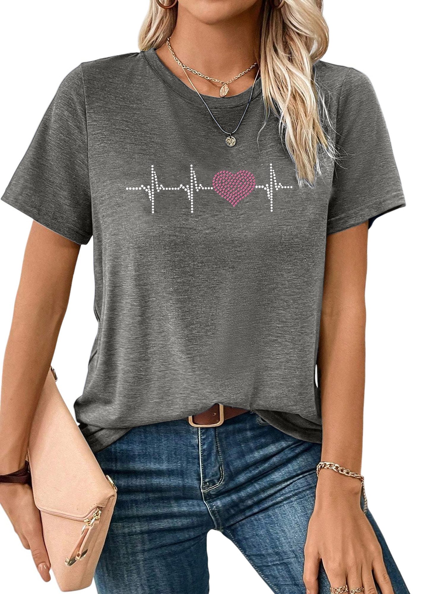 PYL Kurzarmshirt Damen Sommer Casual t günstig online kaufen