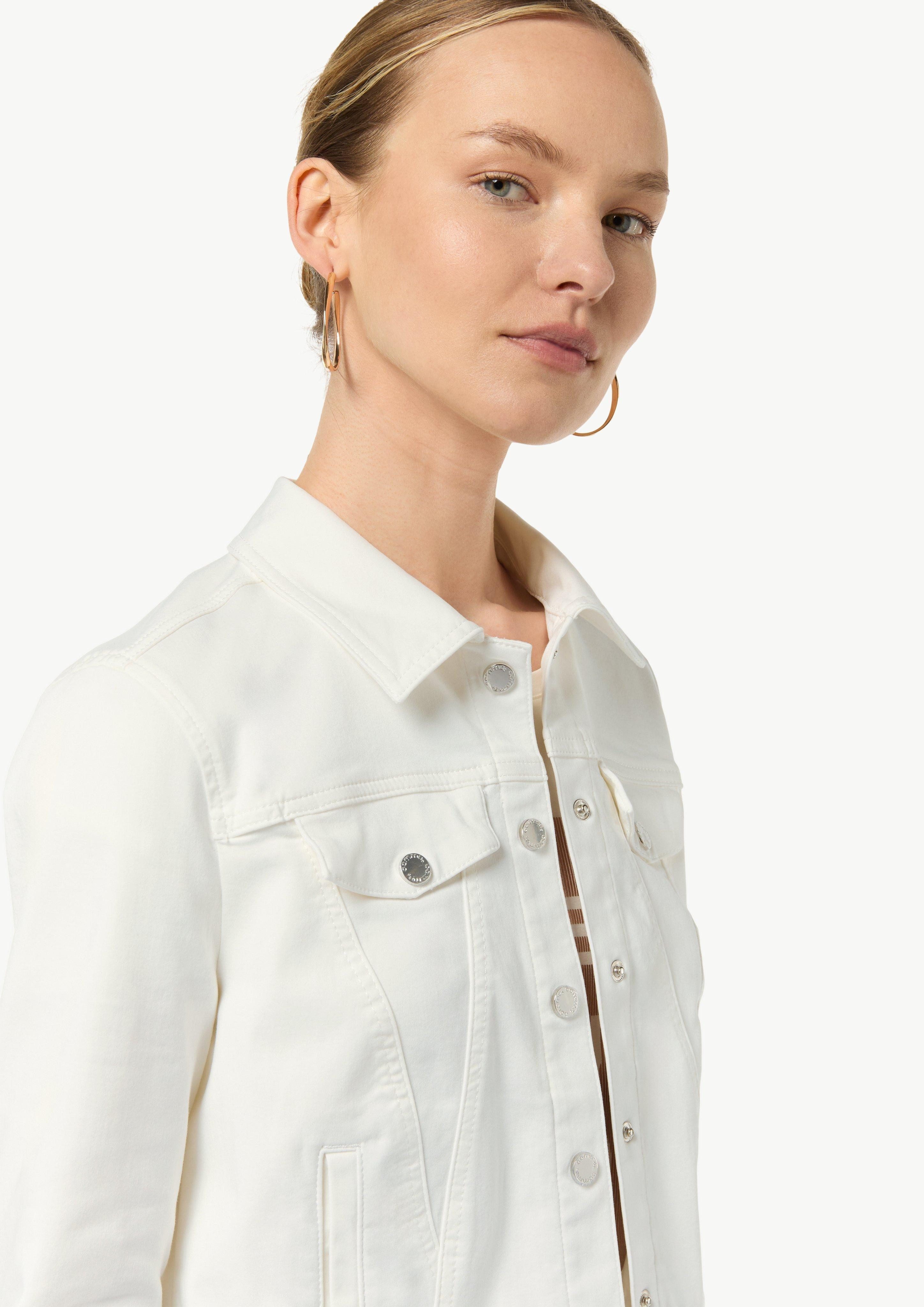 Comma Blusenblazer Verkürzte Jeansjacke aus Baumwollmix günstig online kaufen