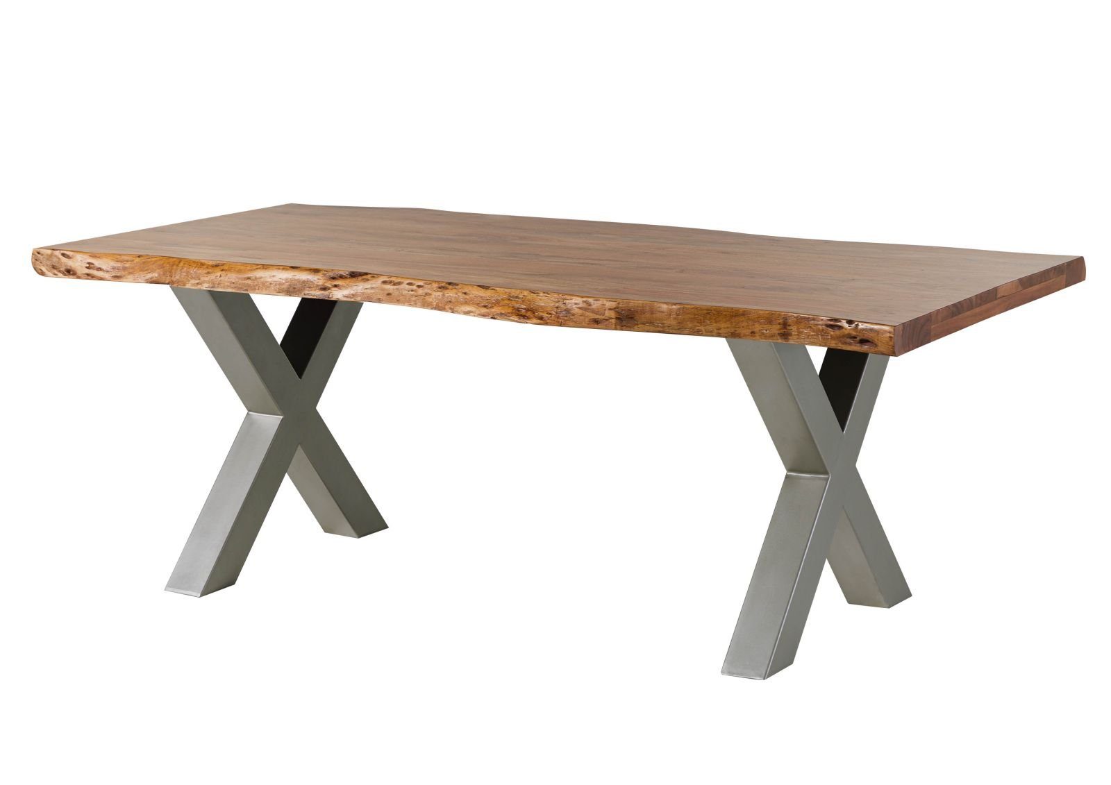 Massivmoebel24 Baumkantentisch FREEFORM (Baumtisch Akazie 200x100x77 günstig online kaufen