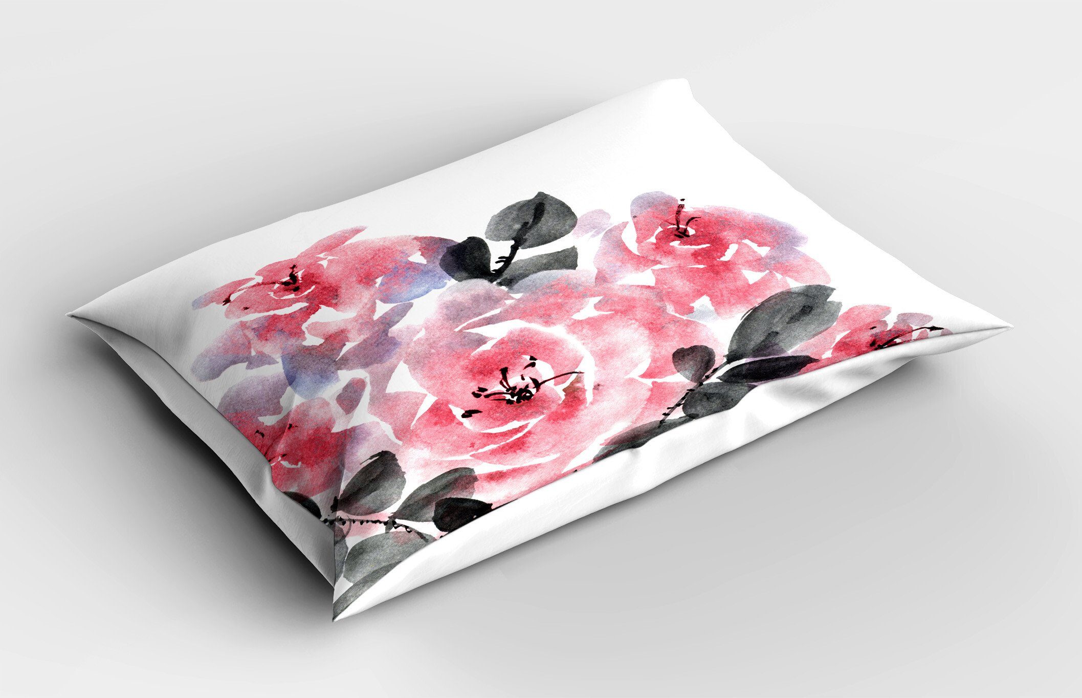 Kissenbezüge Dekorativer Standard Size Gedruckter Kopfkissenbezug, Abakuhaus (1 Stück), Aquarell Pastell Roses