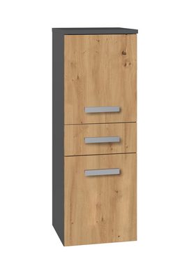 ibonto Beistellschrank Badezimmerschrank mit Schublade & 2 Türen: Platzsparend & Elegant