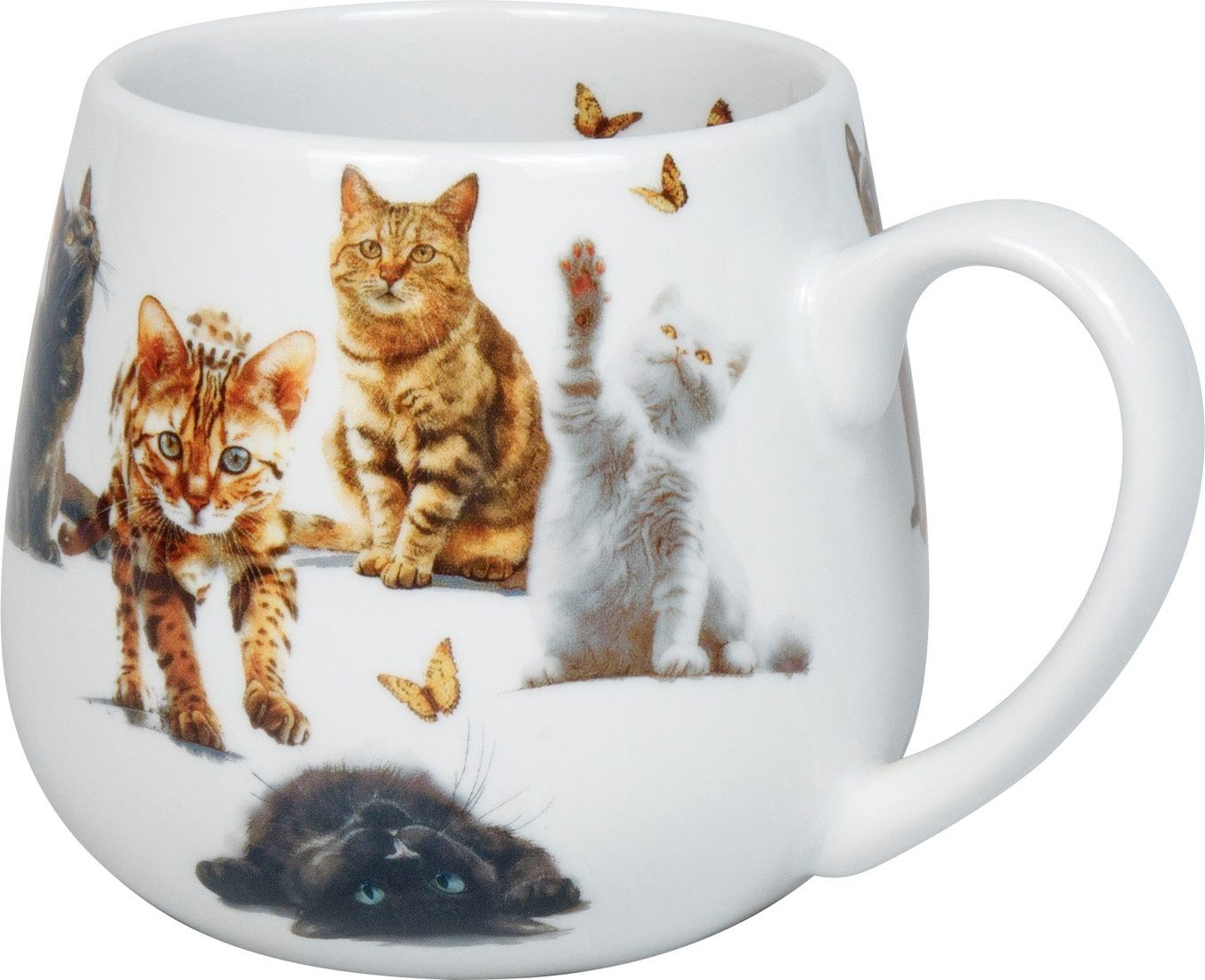 Könitz Tasse Samtpfoten Teetasse mit Sieb und Deckel Porzellan 0,4L, 1-tlg., 3-tlg. Set