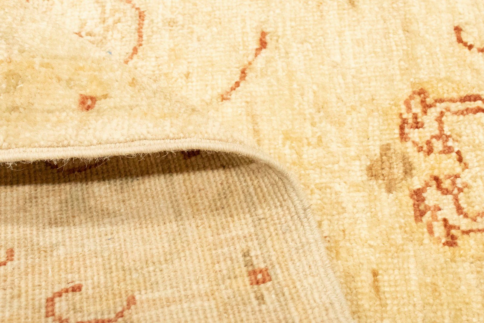 8 mm beige, Höhe: Ziegler Wollteppich morgenland, Teppich rechteckig, handgeknüpft