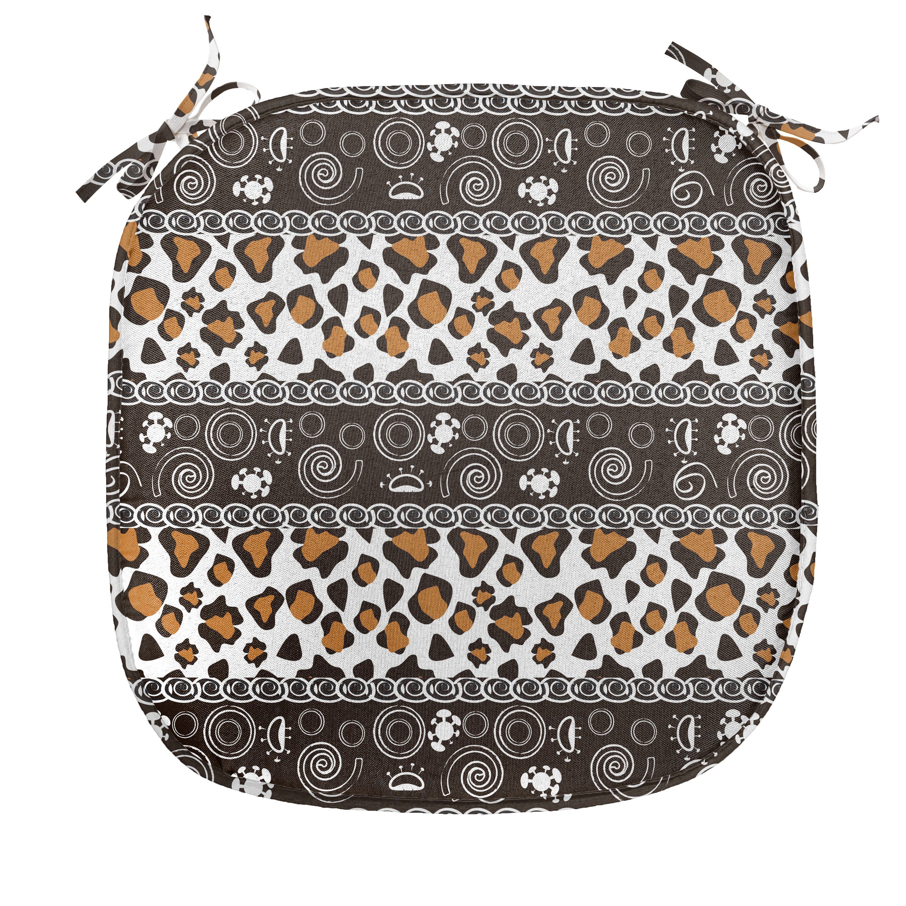 Küchensitze, Sambia Dekoratives Gepard-Muster wasserfestes Riemen Abakuhaus für mit Stuhlkissen Kissen