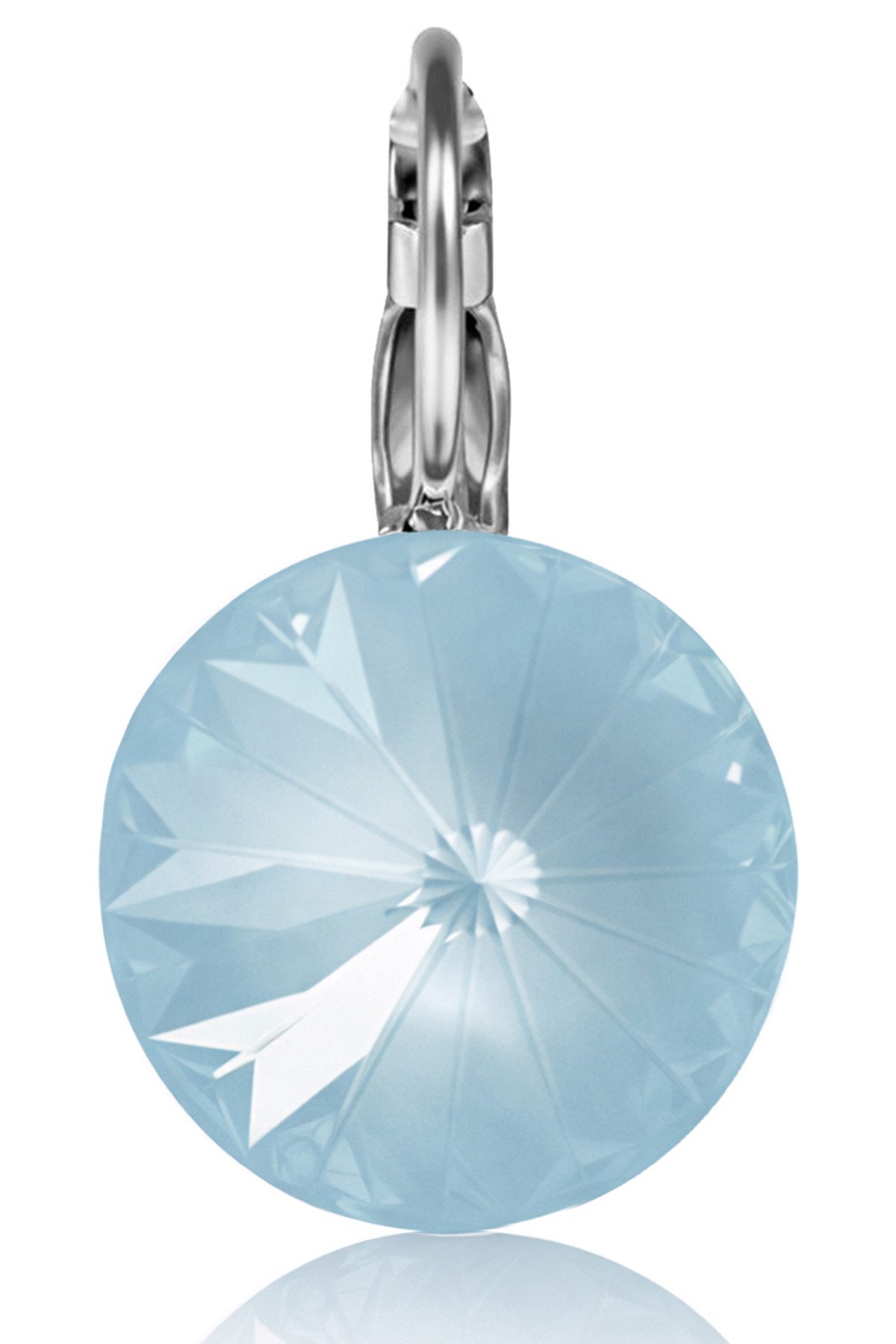 LUISIA® Paar Ohrhänger Silberne Ohrringe "Rivoli" mit 12 mm Kristallen von Swarovski® (2-tlg., inkl. Schmuckbox), Große Farbauswahl