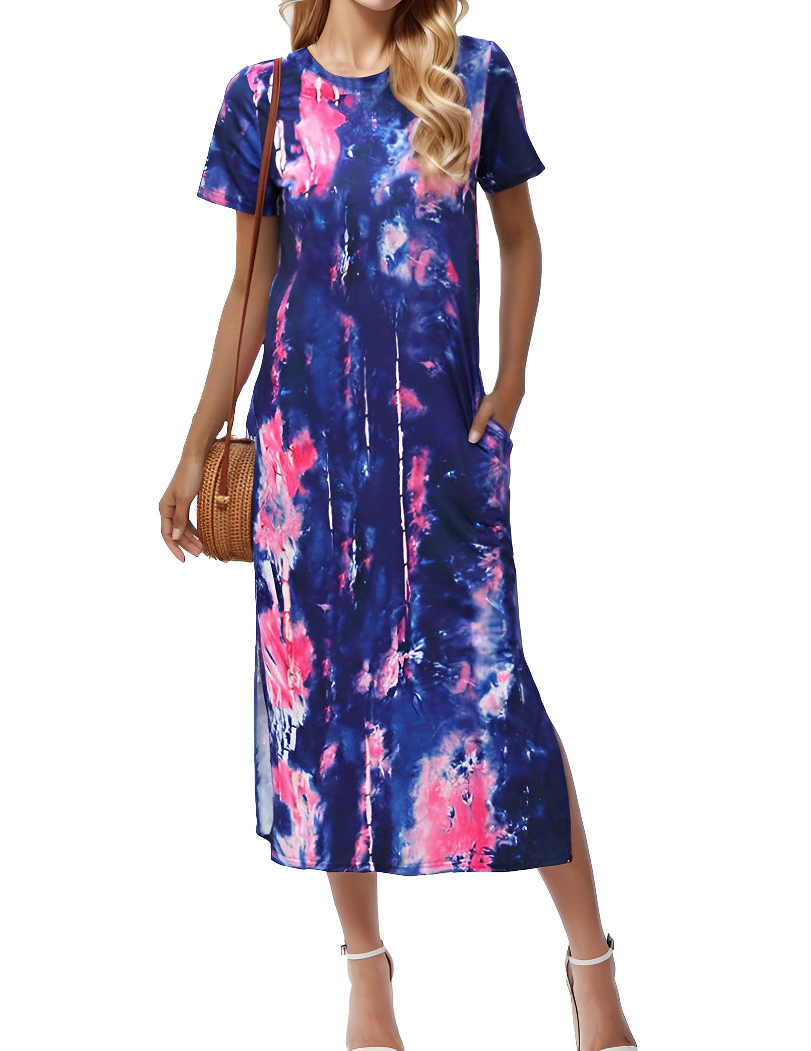 LUCKZON Sommerkleid Damen Maxikleid, geteilt, lässig, günstig online kaufen