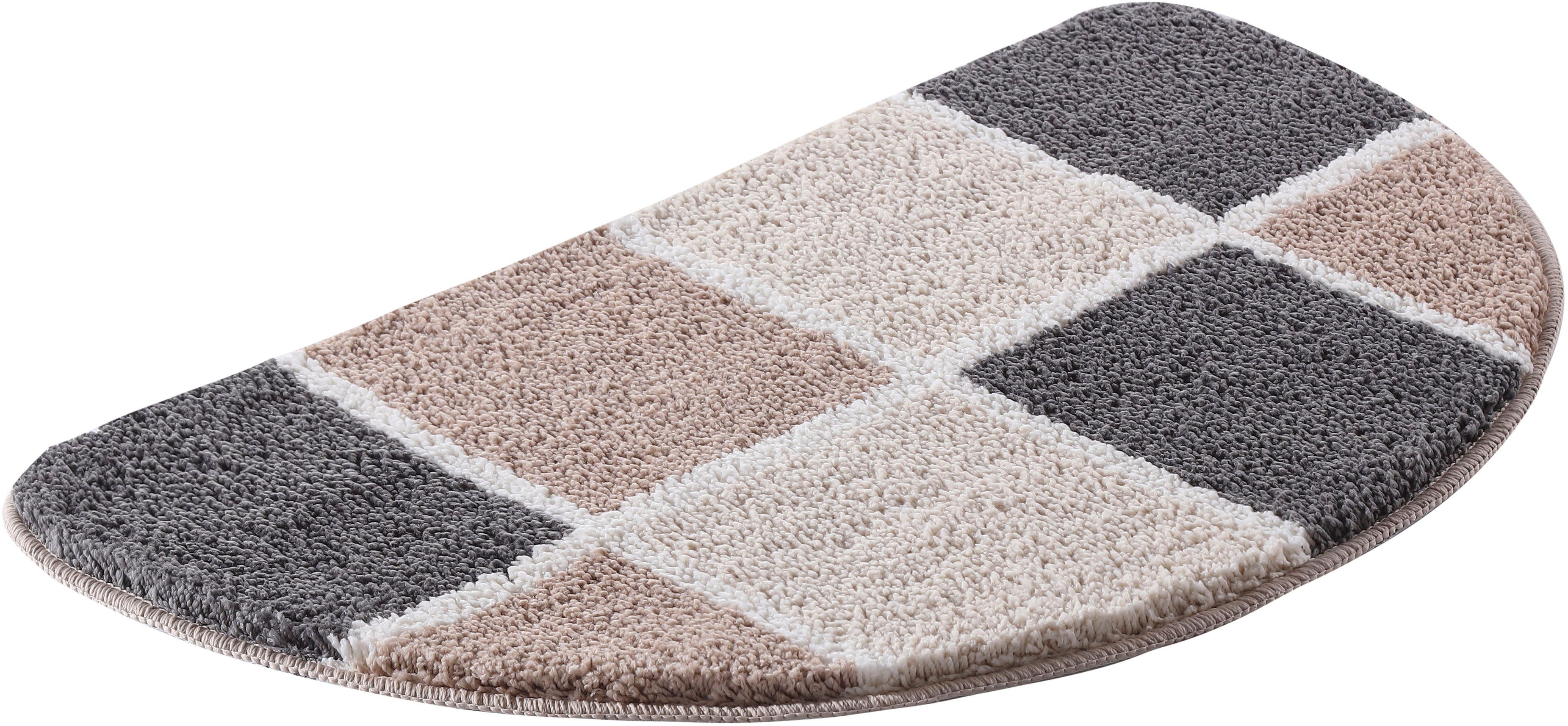 my home Badematte Anna mit Kachelmuster, Badvorleger, Badezimmer Teppich, D günstig online kaufen