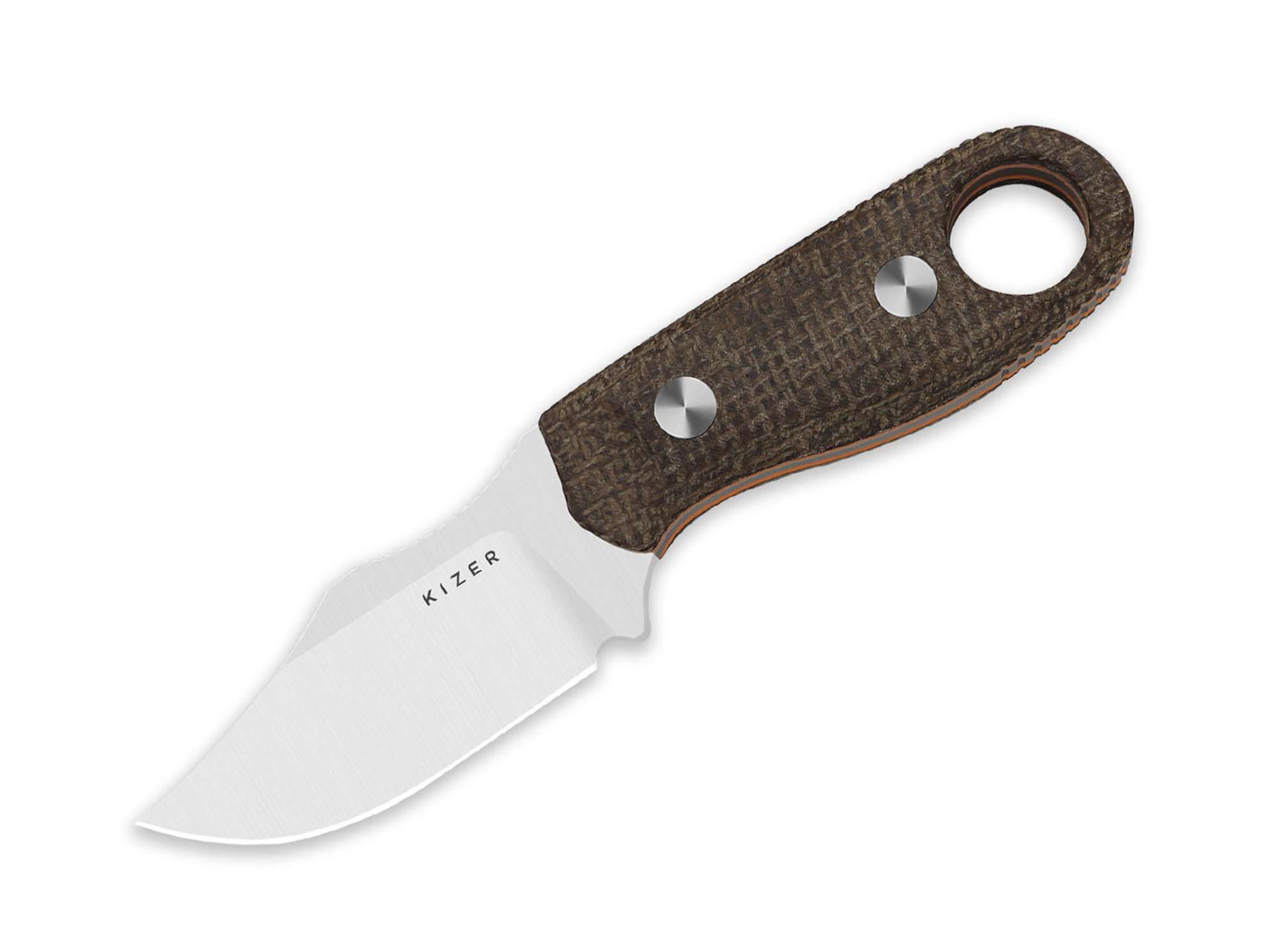 Kizer Taschenmesser Kizer Beaver 2 AEB-L Brown & Orange Micarta