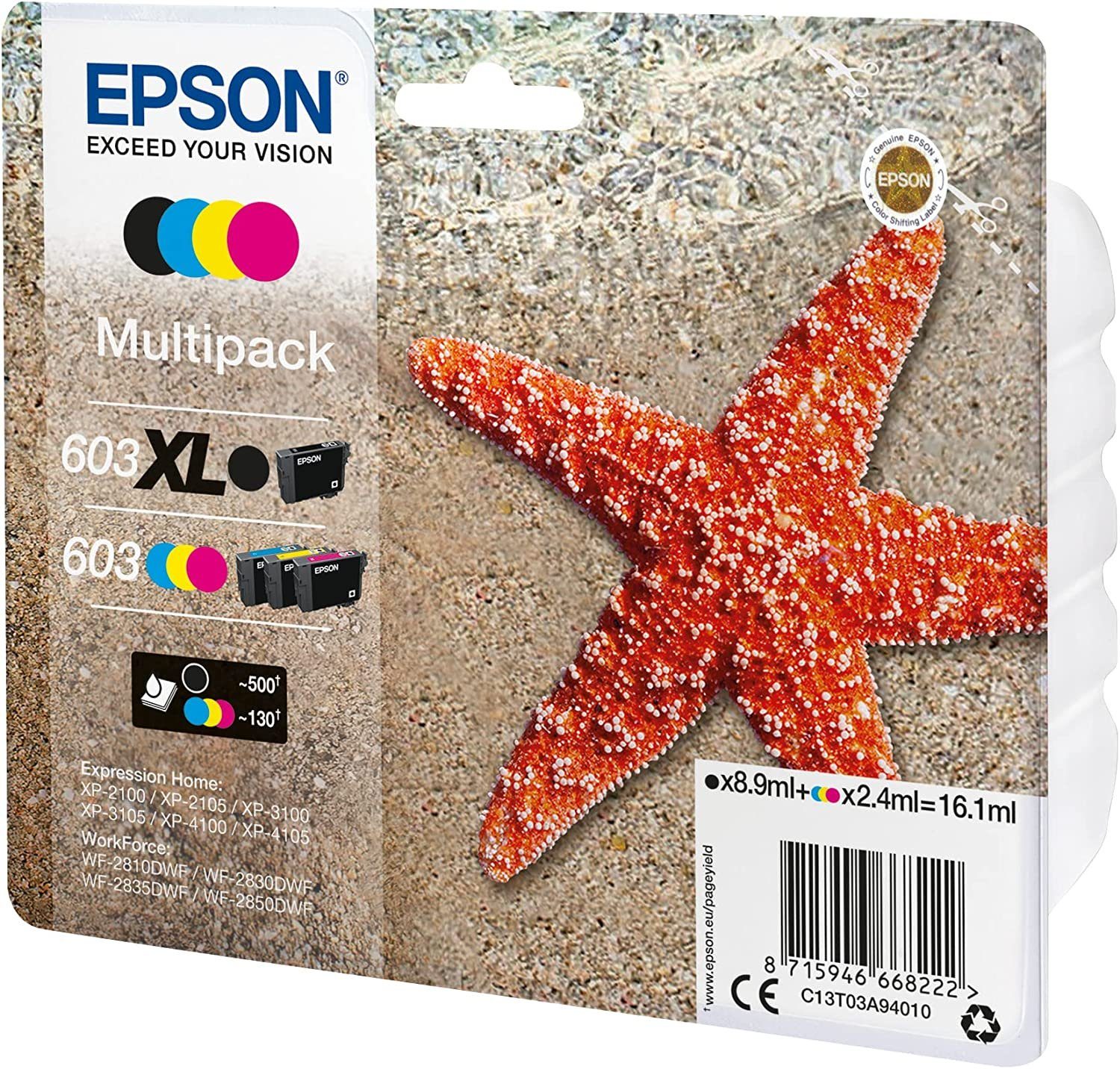 Epson Original Epson 603 Multipack (C13T03A94010) Tintenpatrone