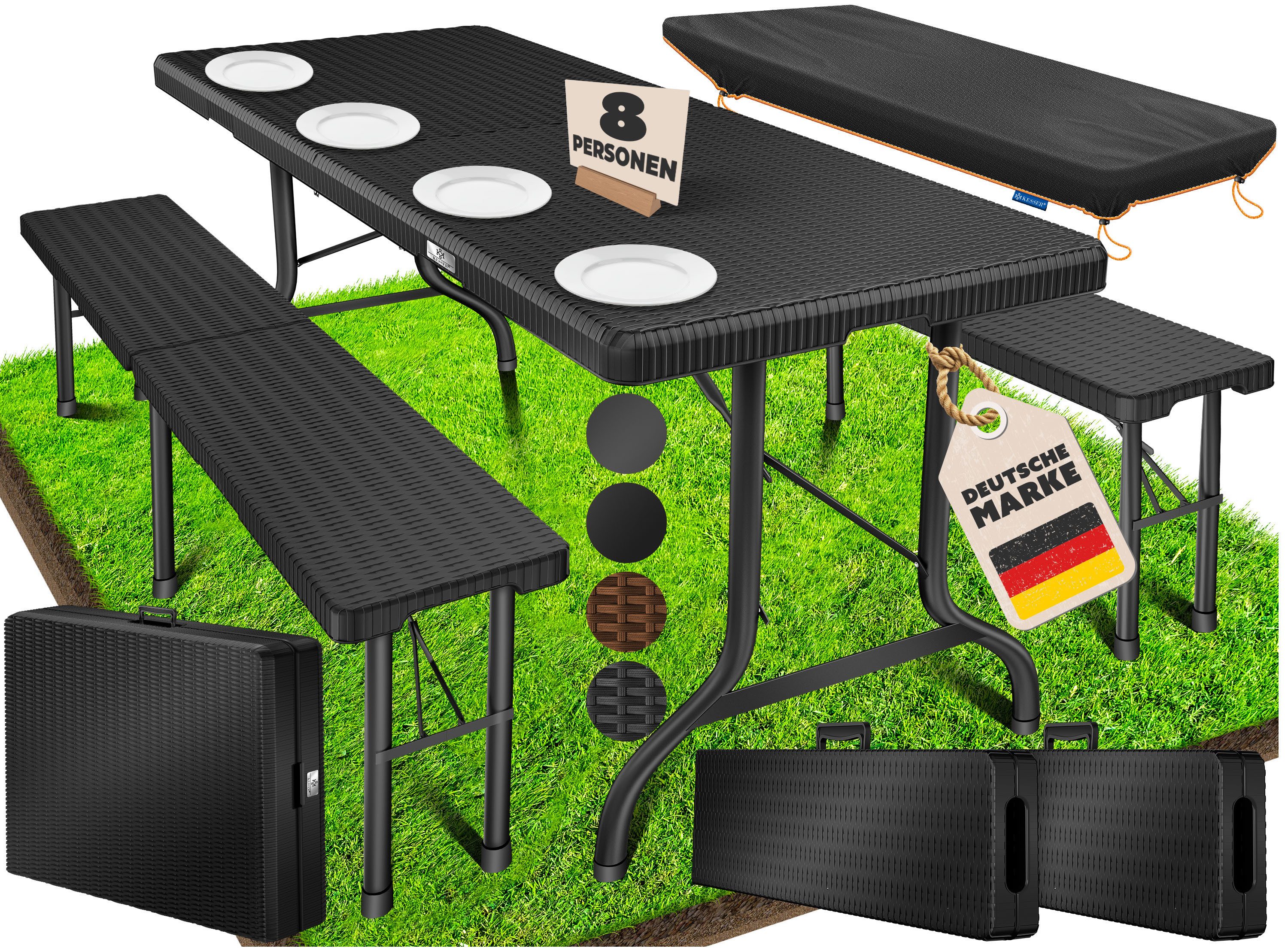 KESSER Bierzeltgarnitur, klappbar Festzeltgarnitur 3-teiliges Set günstig online kaufen