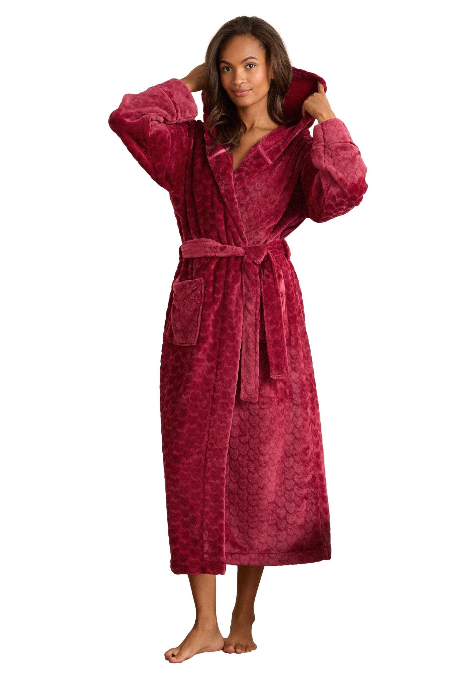 Love & Roses Damenbademantel Love & Roses Bequemer Morgenmantel, Polyester