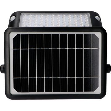 LED's light LED Solarleuchte 300407 Solar LED-Strahler, LED, schwarz Bewegungsmelder 10W warmweiß IP66