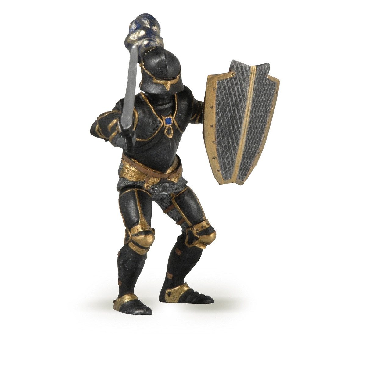 papo Spielfigur Spielfigur Ritter in Rüstung schwarz 8cm