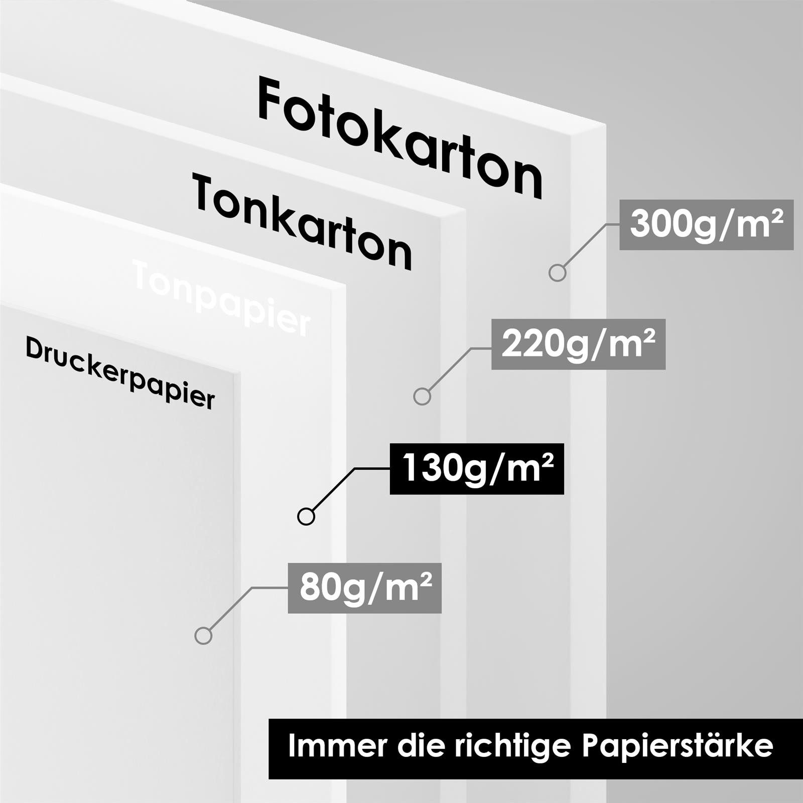 OfficeTree Bastelkartonpapier 120 Blatt Bastelpapier weiß - Tonpapier A4 130g/m², zum Basteln – Bild 4 von 5