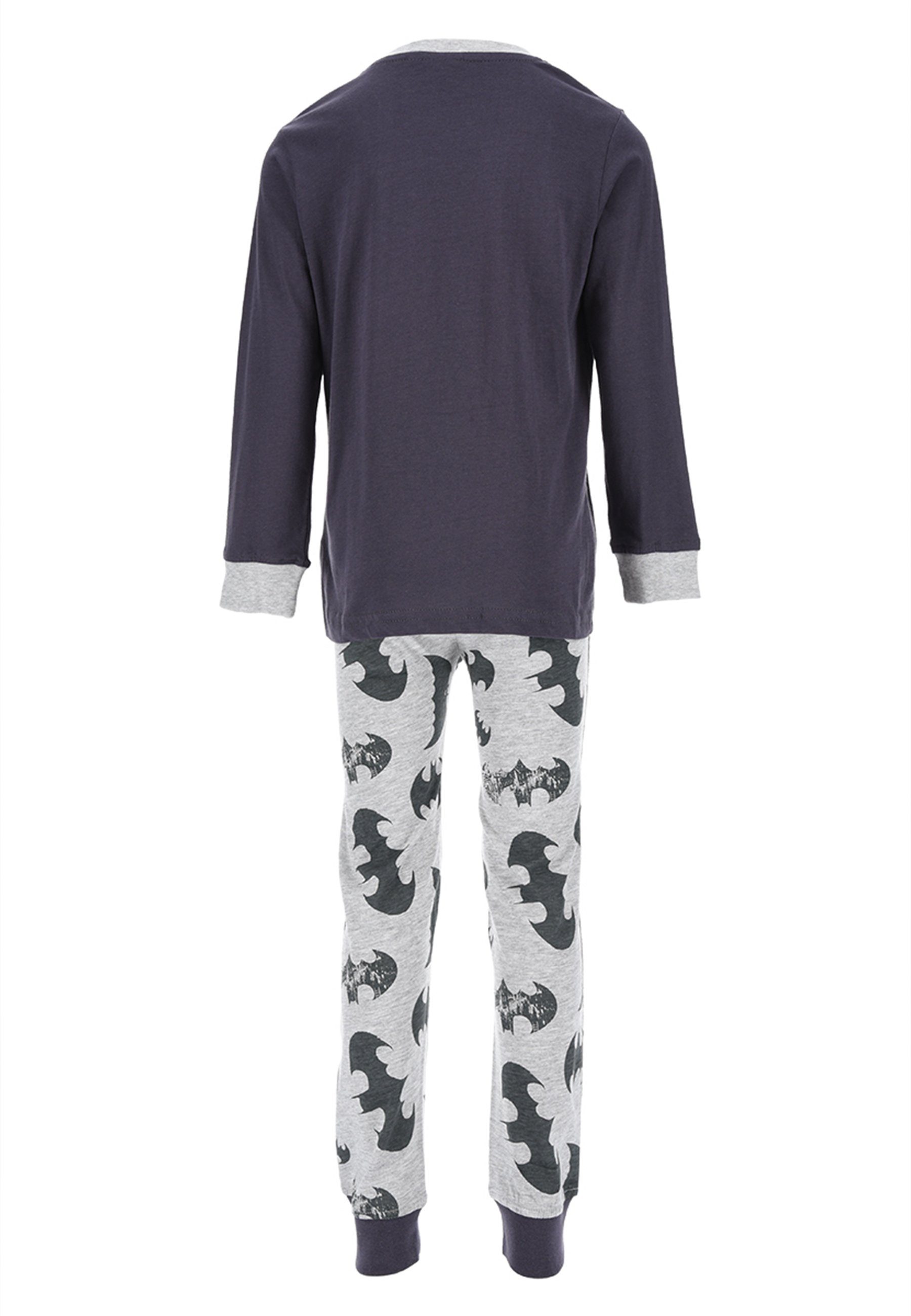 Batman Schlafanzug Kinder Jungen Pyjama langarm Nachtwäsche (2 tlg)