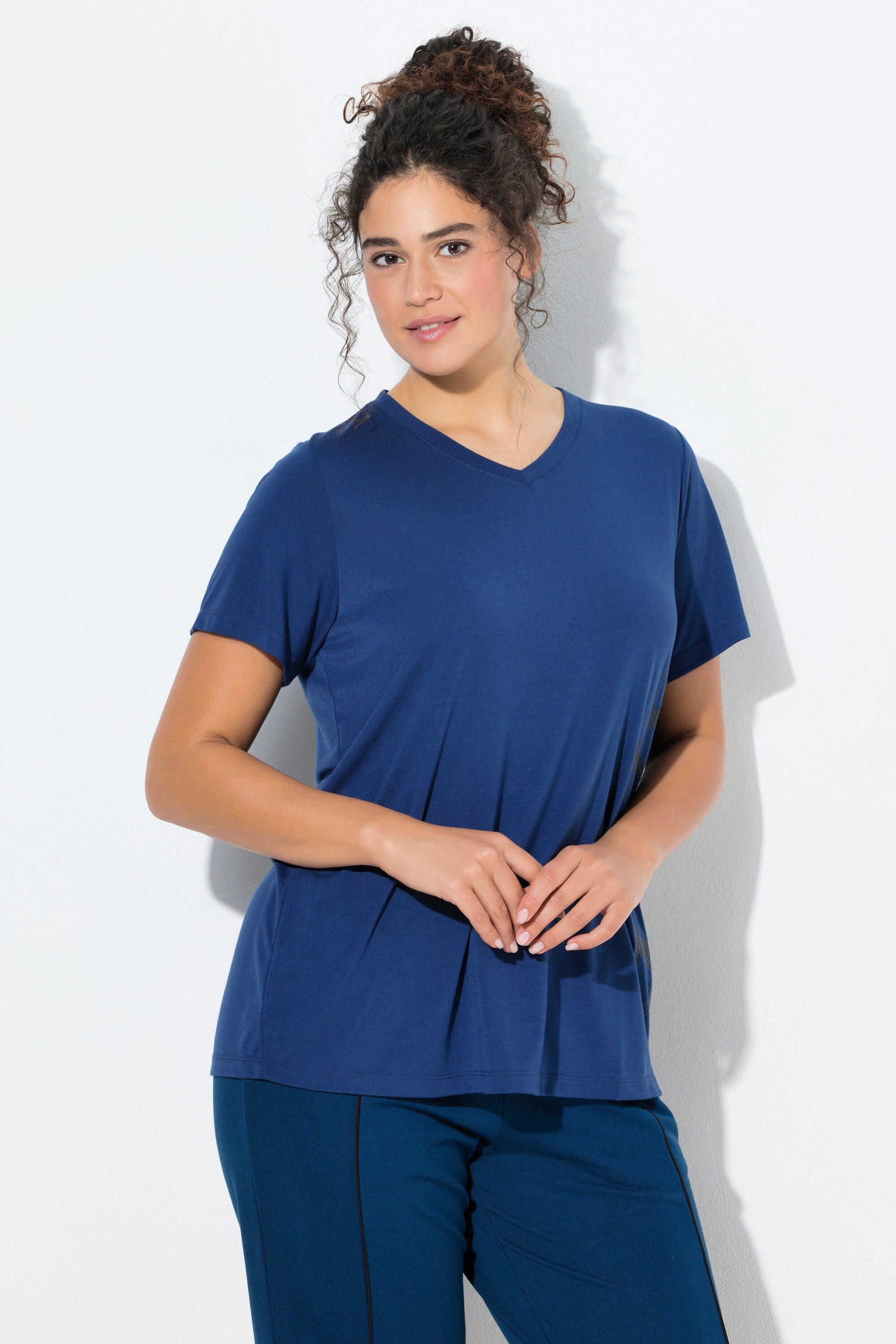 T-Shirt Funktions-Shirt V-Ausschnitt Halbarm