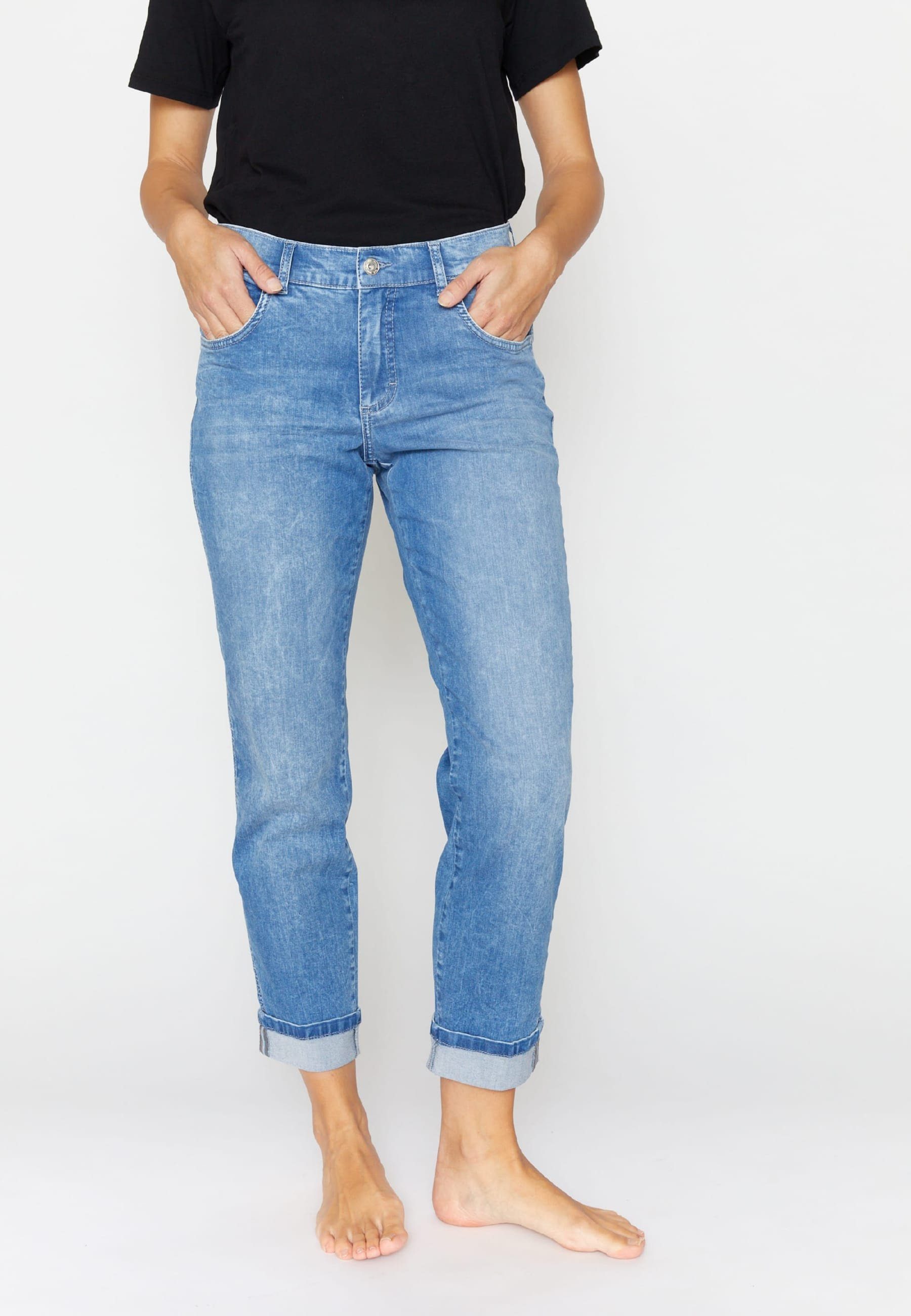 ANGELS 7/8-Jeans Jeans mit Cotton Label-Applikationen TU Darleen Organic Crop mit Ribbon