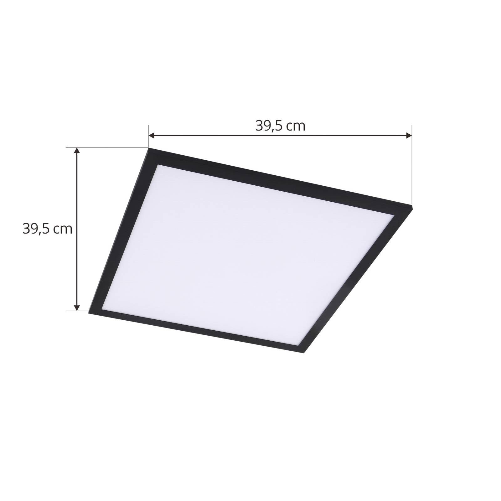 Lindby LED Panel Enhife, LED Schwarz universalweiß IP20, LED 20 W gesamt, universalweiß