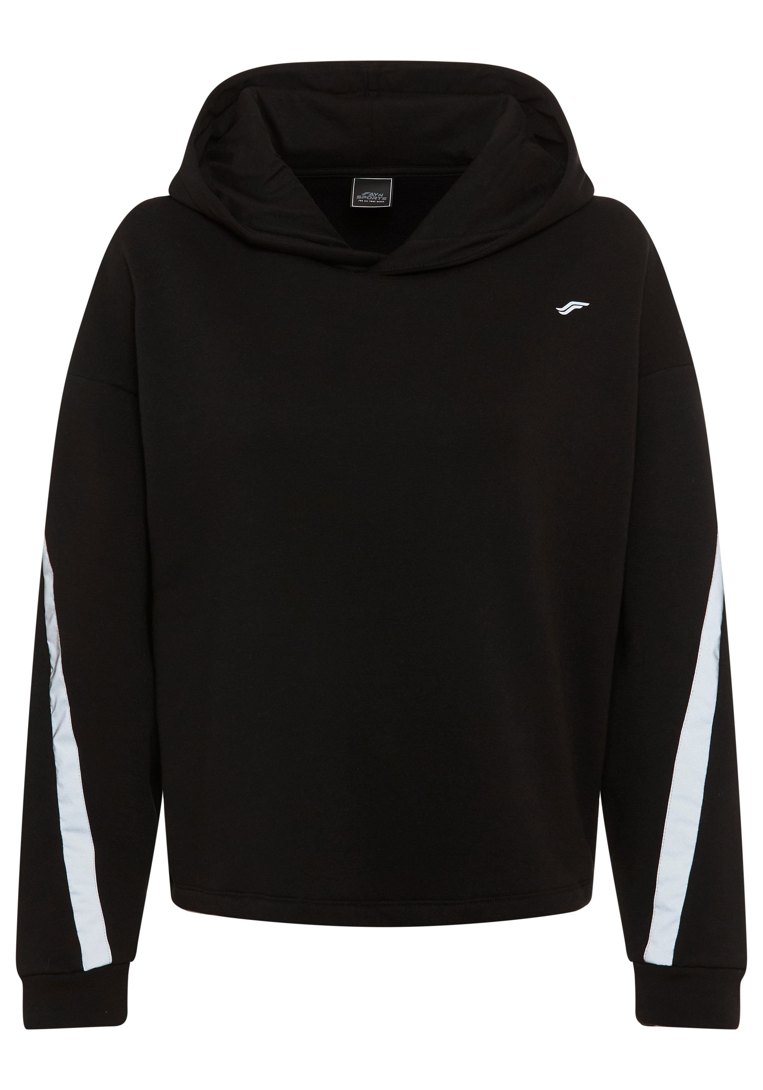 FAYN SPORTS Kapuzensweatshirt Weiches oversized Sweatshirt mit Reflektorstreifen und Kapuze.
