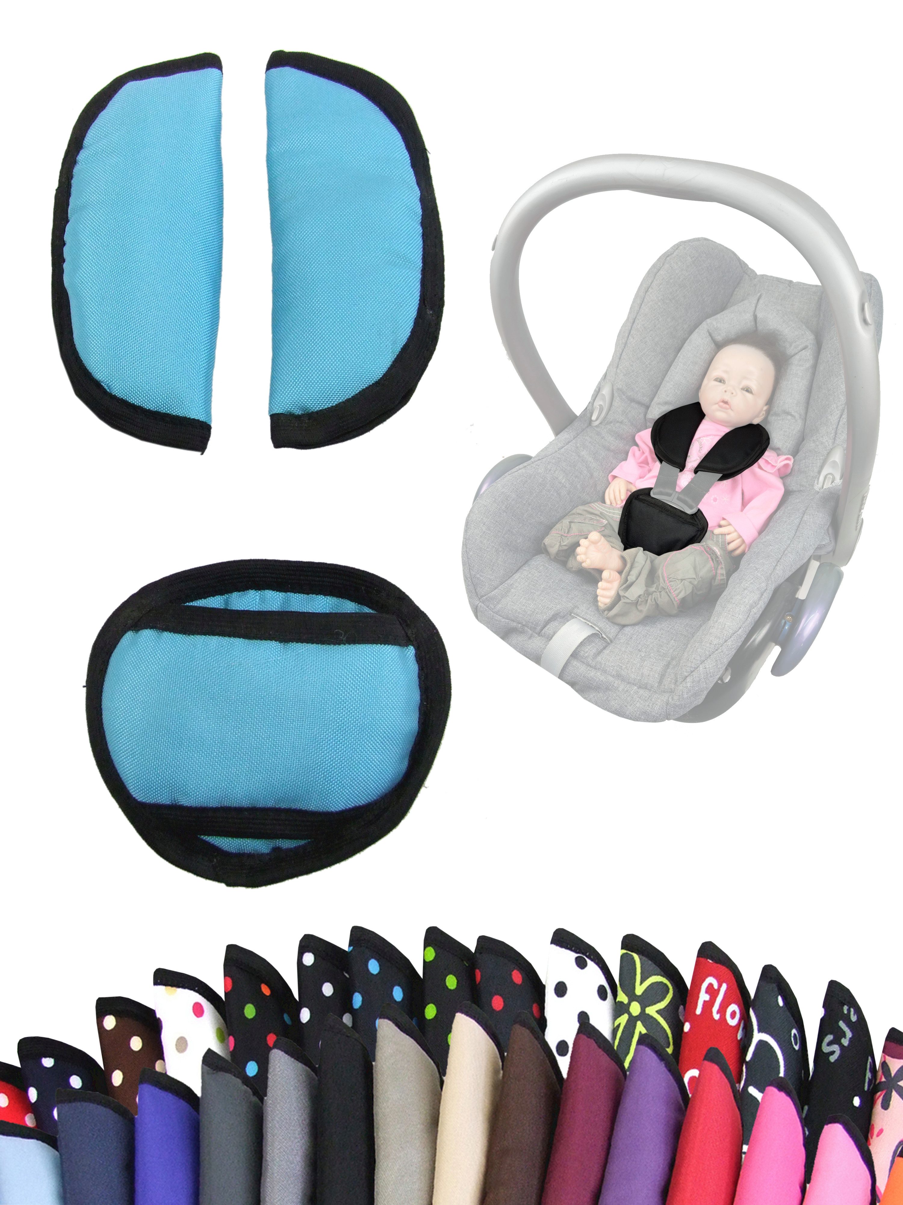 Gurtpolster Gurtpolster Set universal Babyschale Autositz z.B. Maxi Cosi Cybex