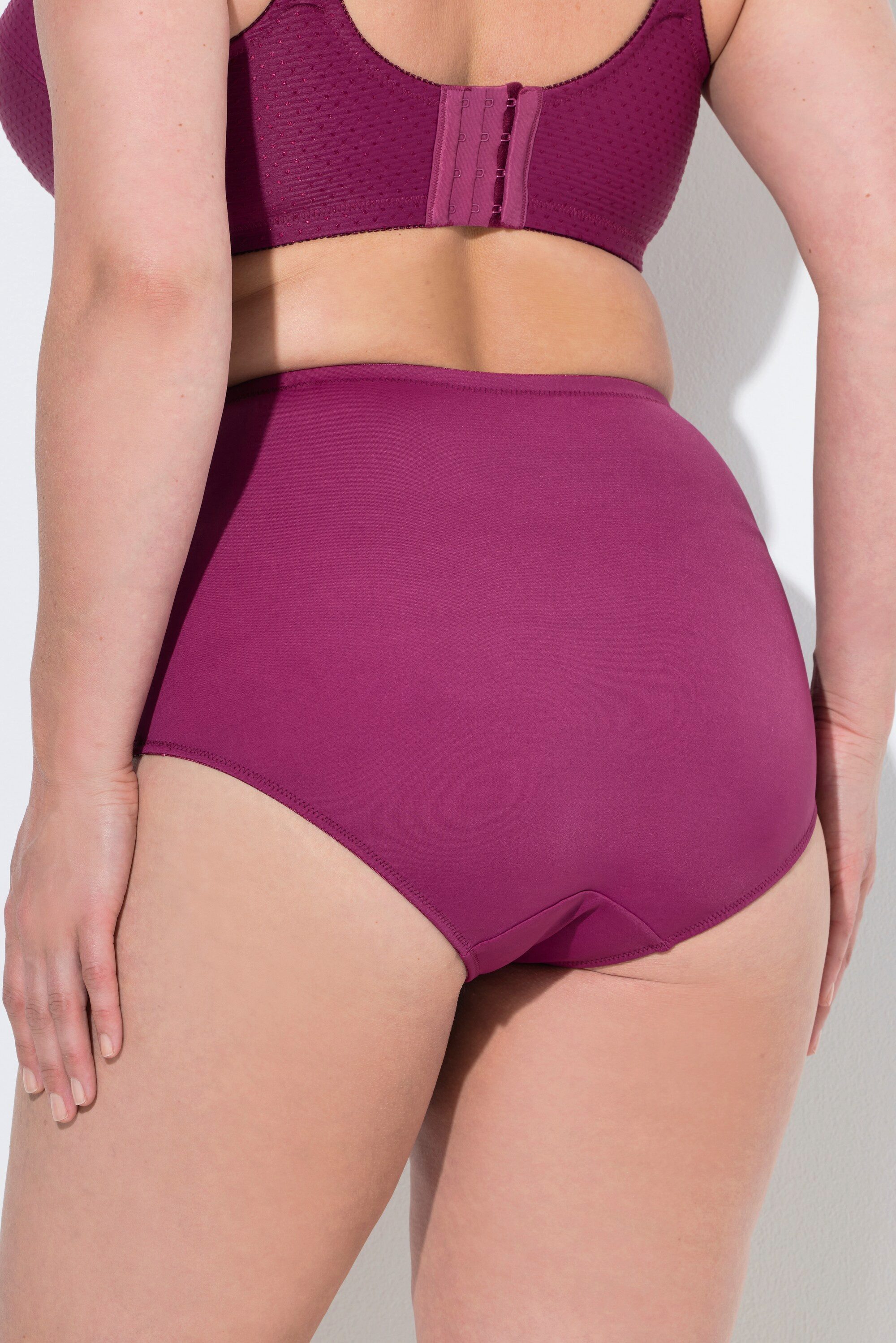Ulla Popken Miederhose Miederhose High Waist Jacquard-Einsatz